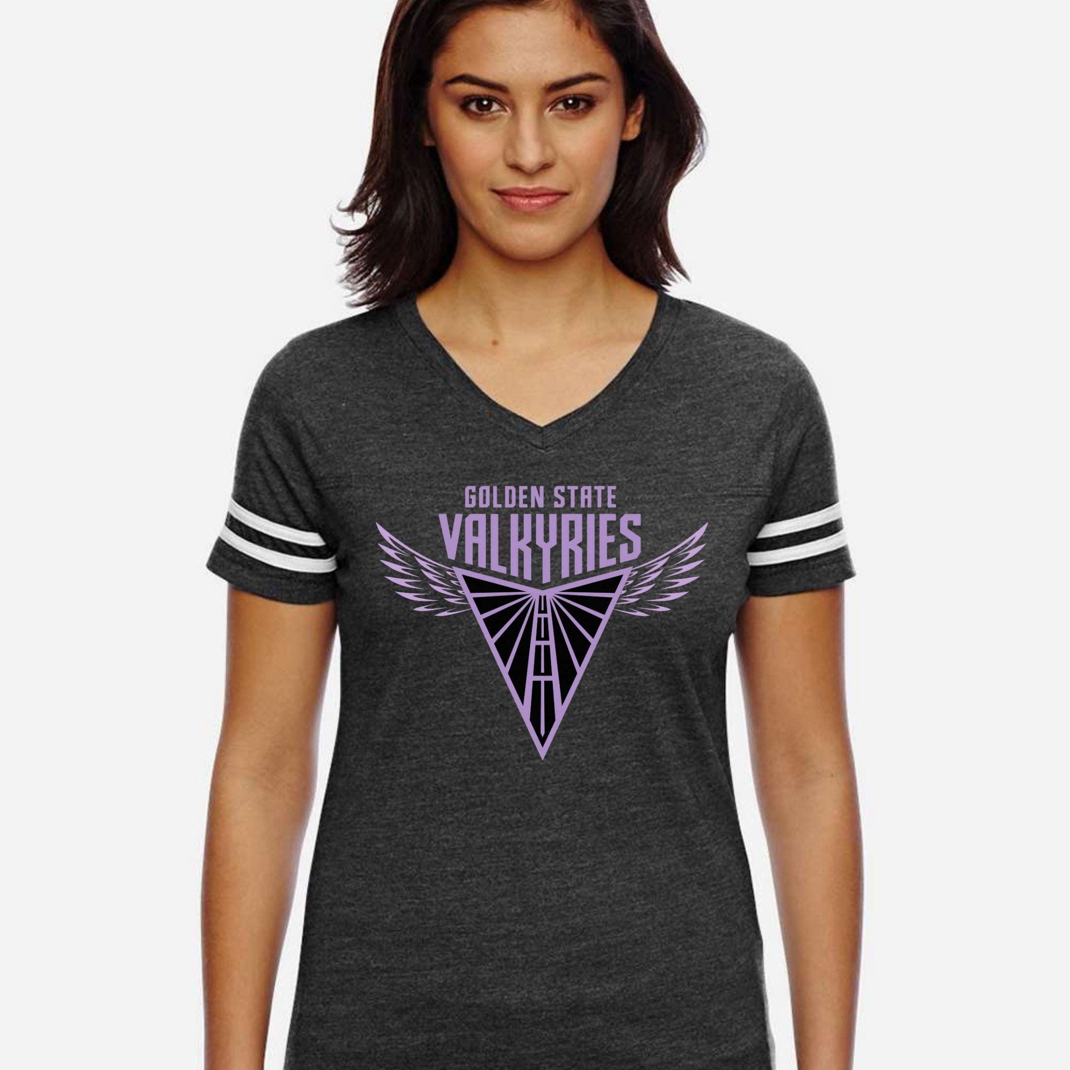 Golden State Valkyries Wings Women's V-Neck Jersey Tee