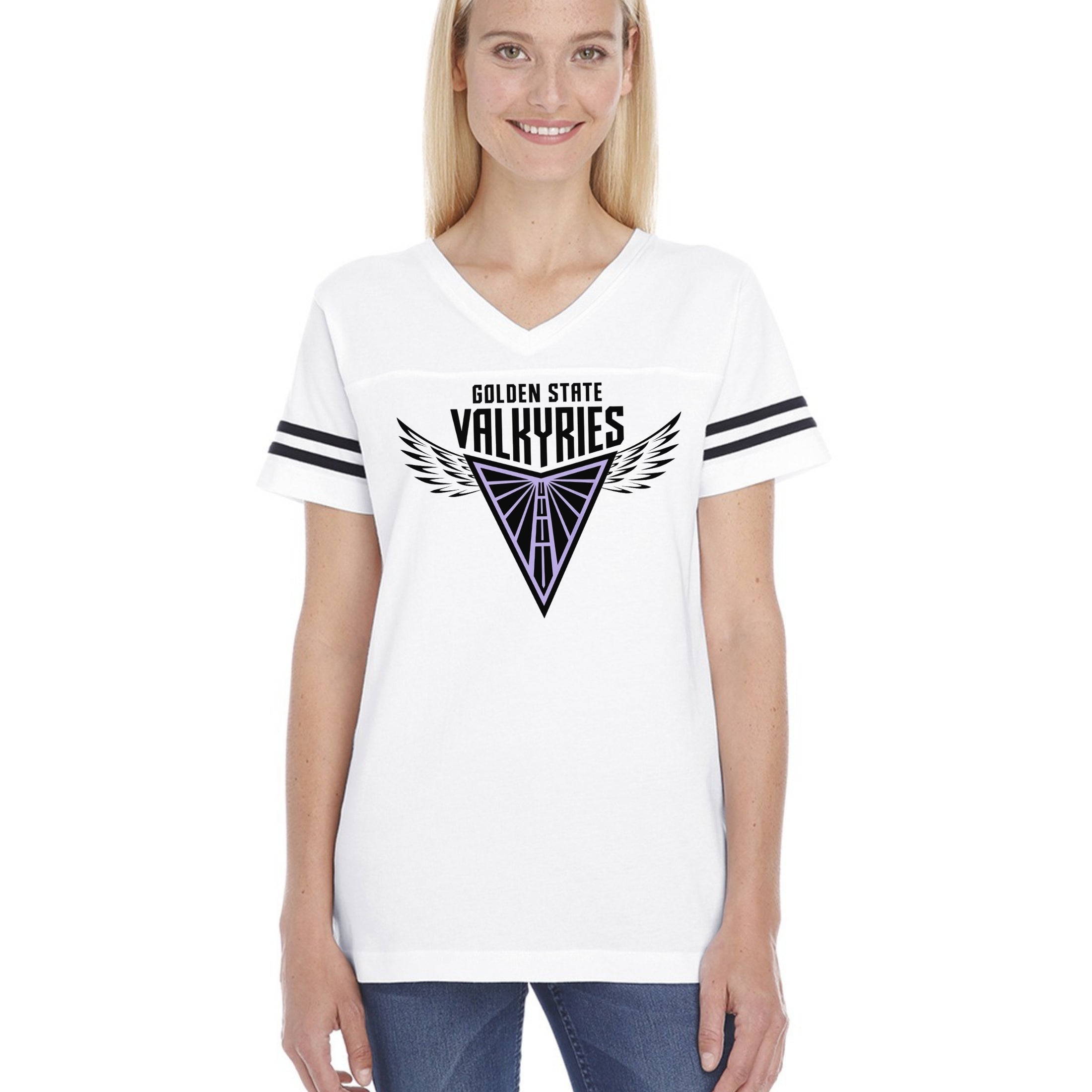 Golden State Valkyries Wings Women's V-Neck Jersey Tee