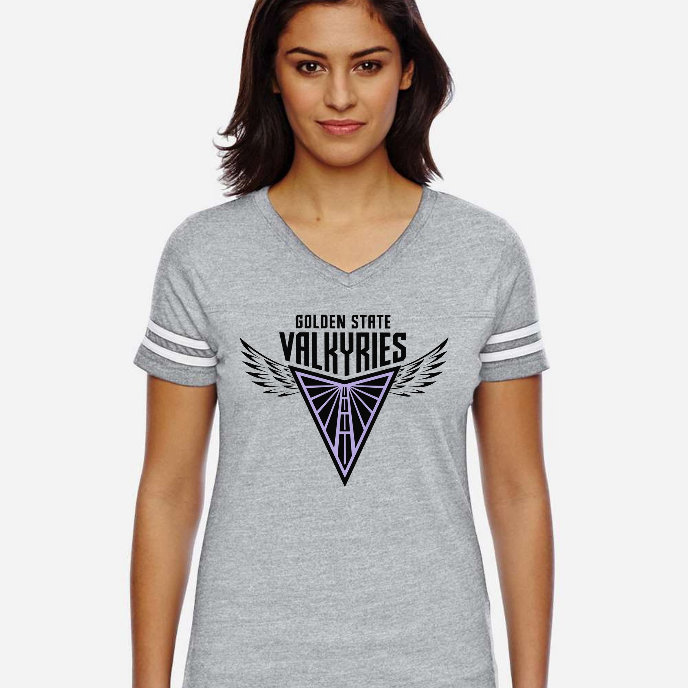 Golden State Valkyries Wings Women's V-Neck Jersey Tee