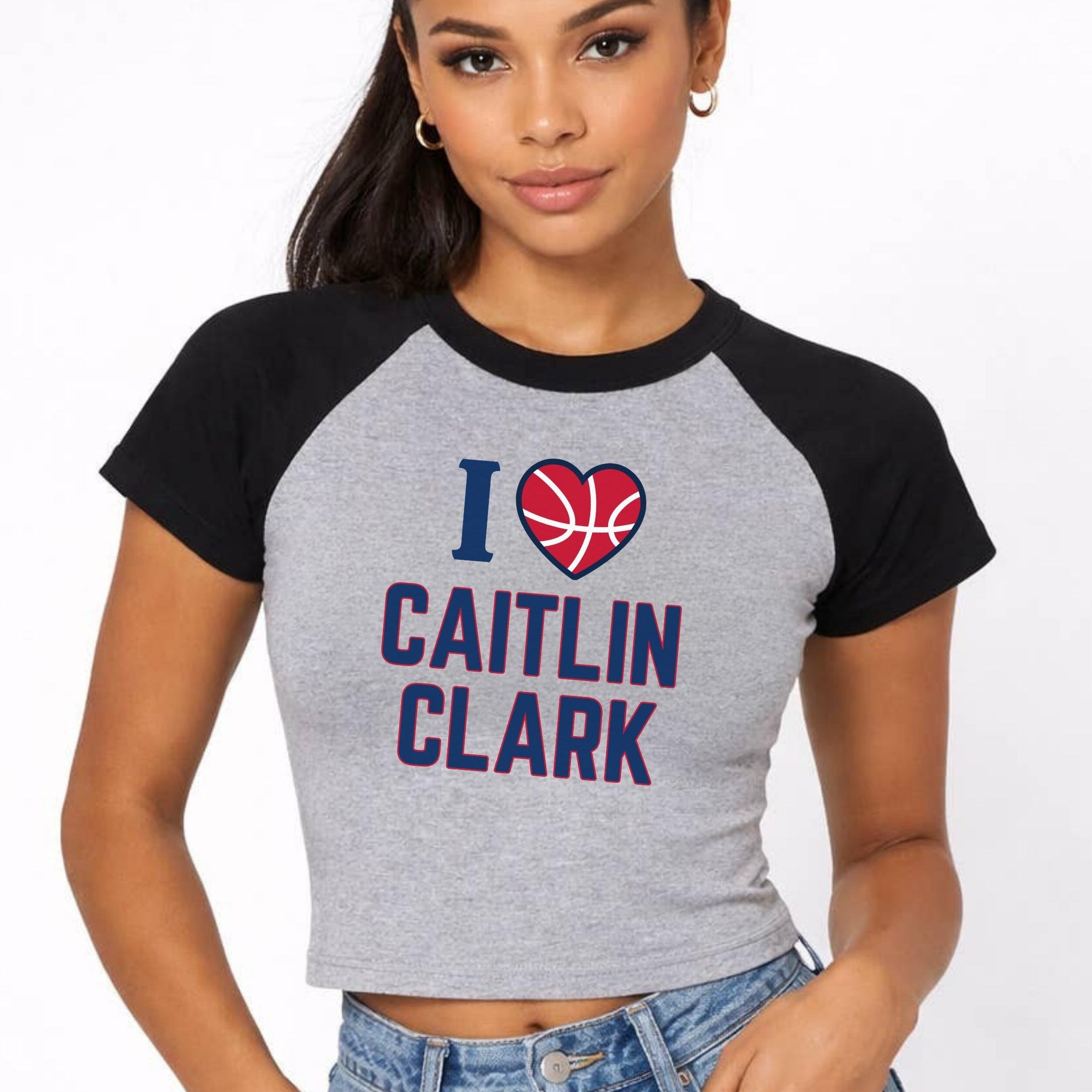 I Love Caitlin Clark Women's Raglan Baby Tee