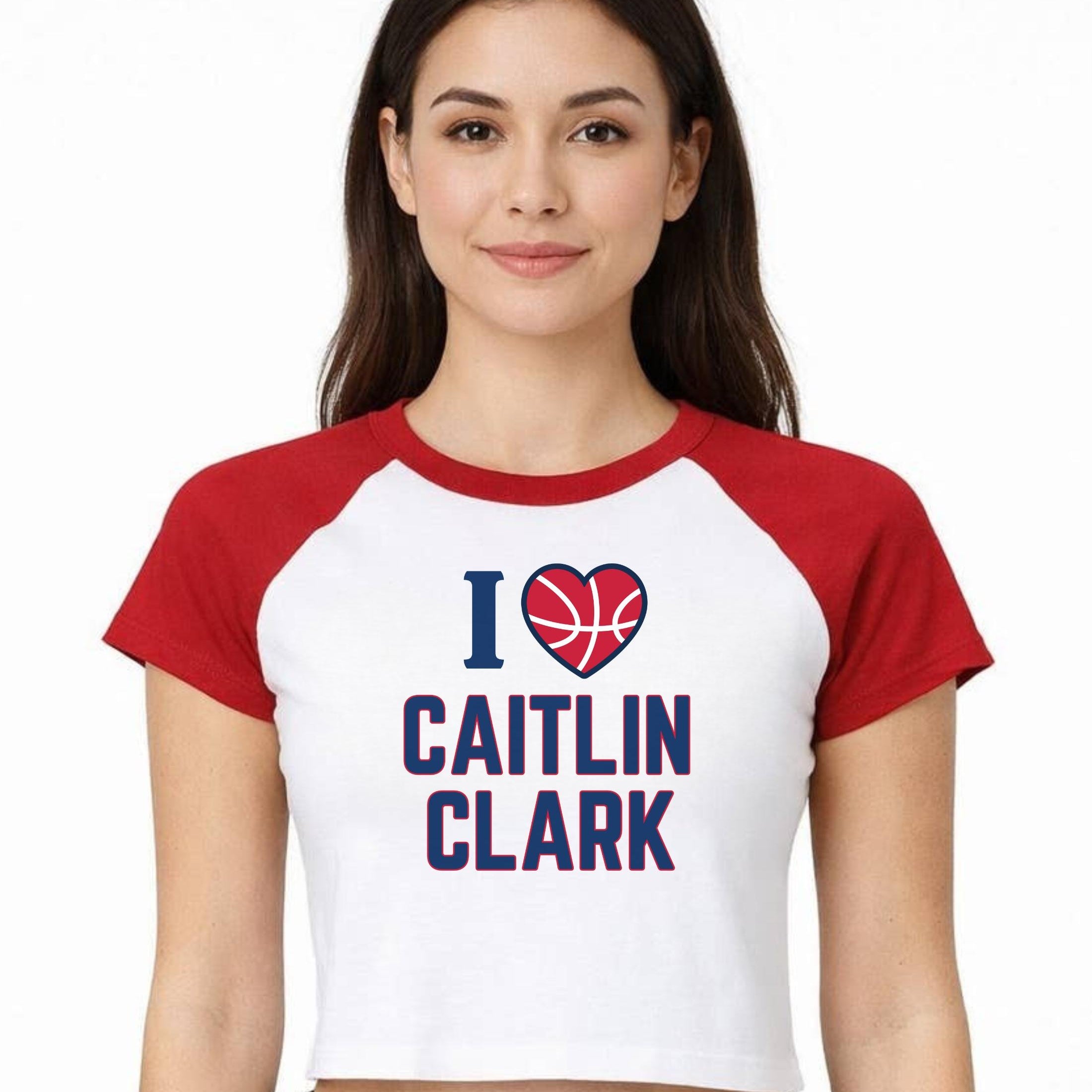 I Love Caitlin Clark Women's Raglan Baby Tee
