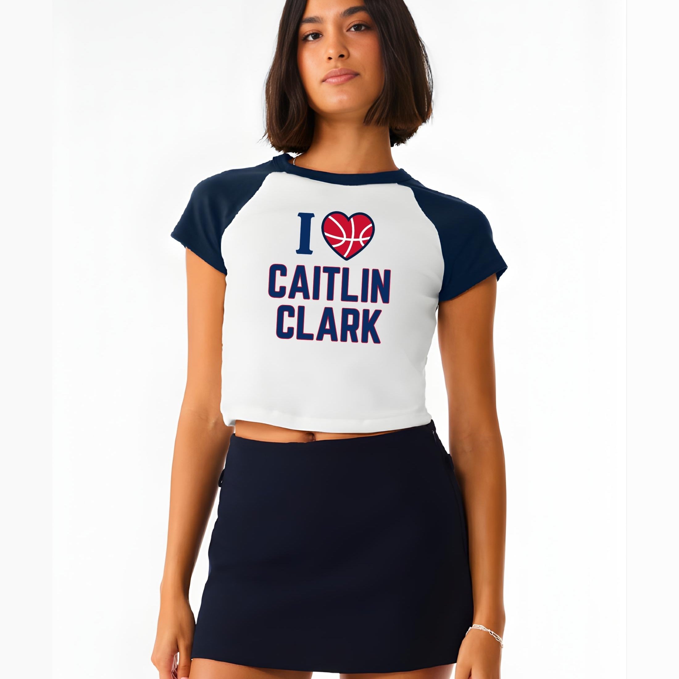 I Love Caitlin Clark Women's Raglan Baby Tee