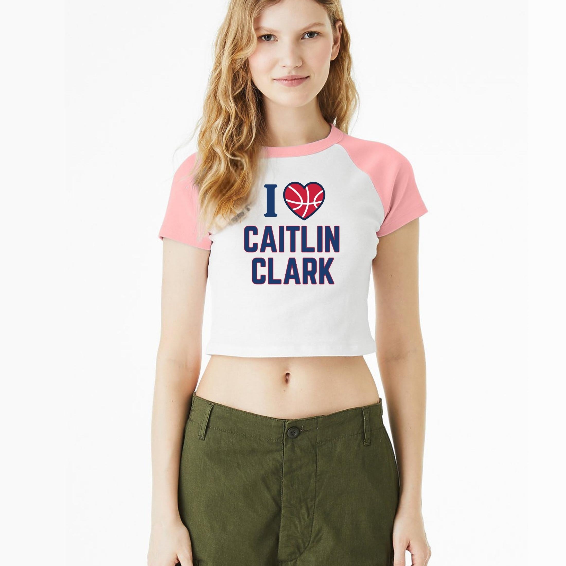 I Love Caitlin Clark Women's Raglan Baby Tee