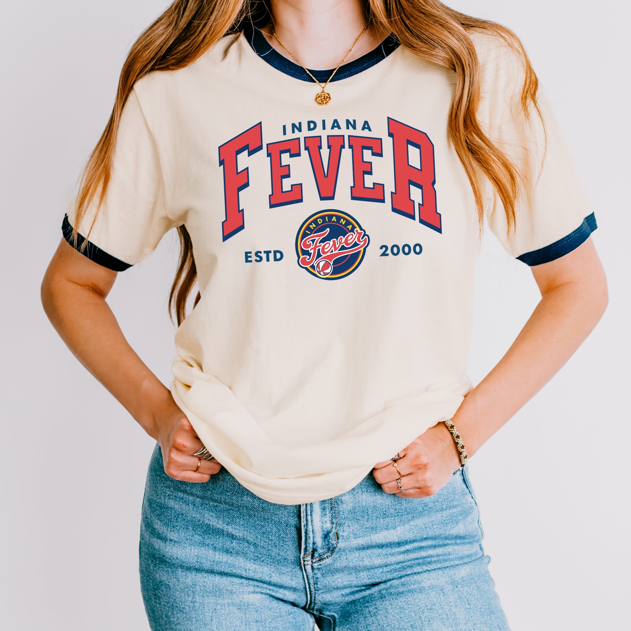 Indiana Fever Court Classic Ringer Tee