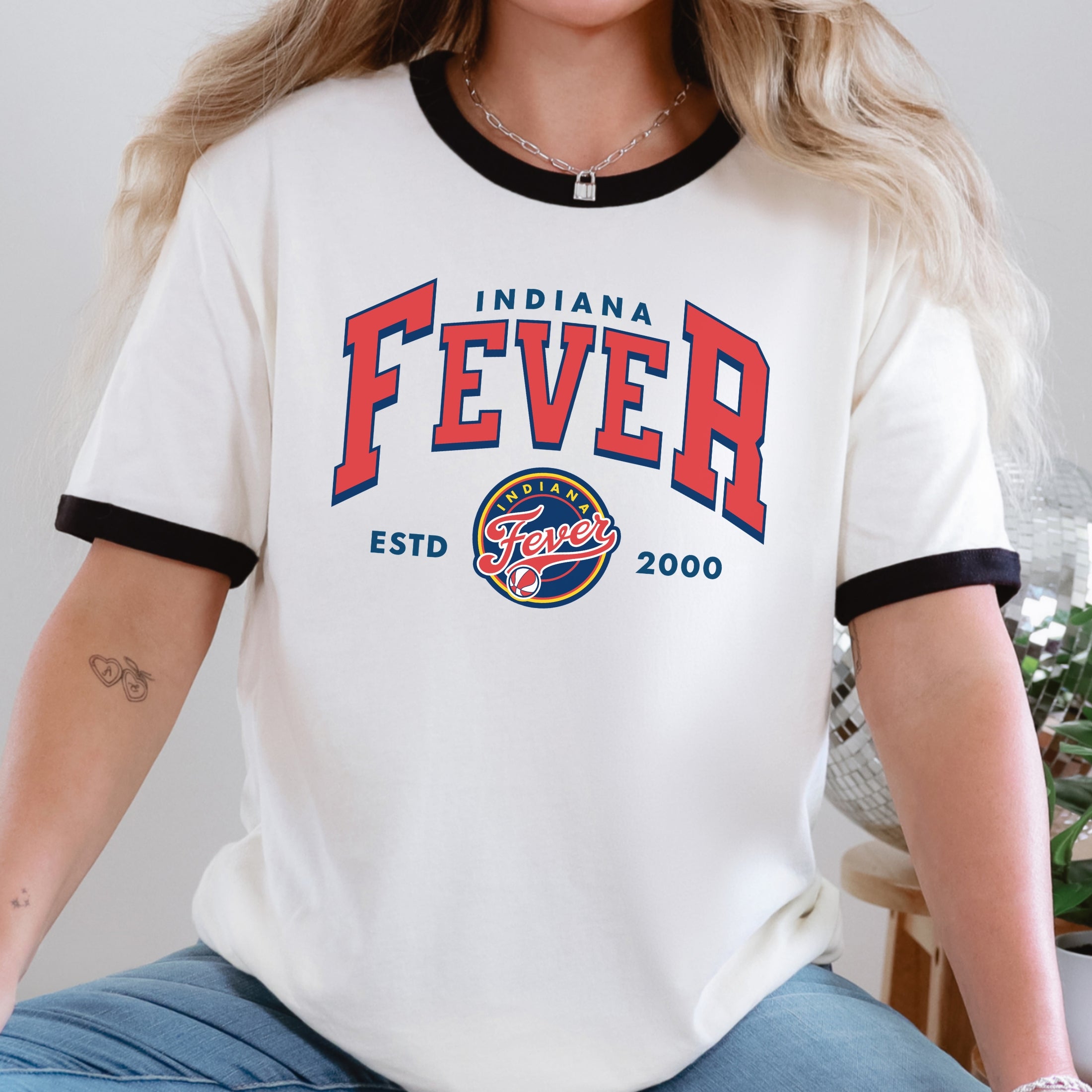 Indiana Fever Court Classic Ringer Tee