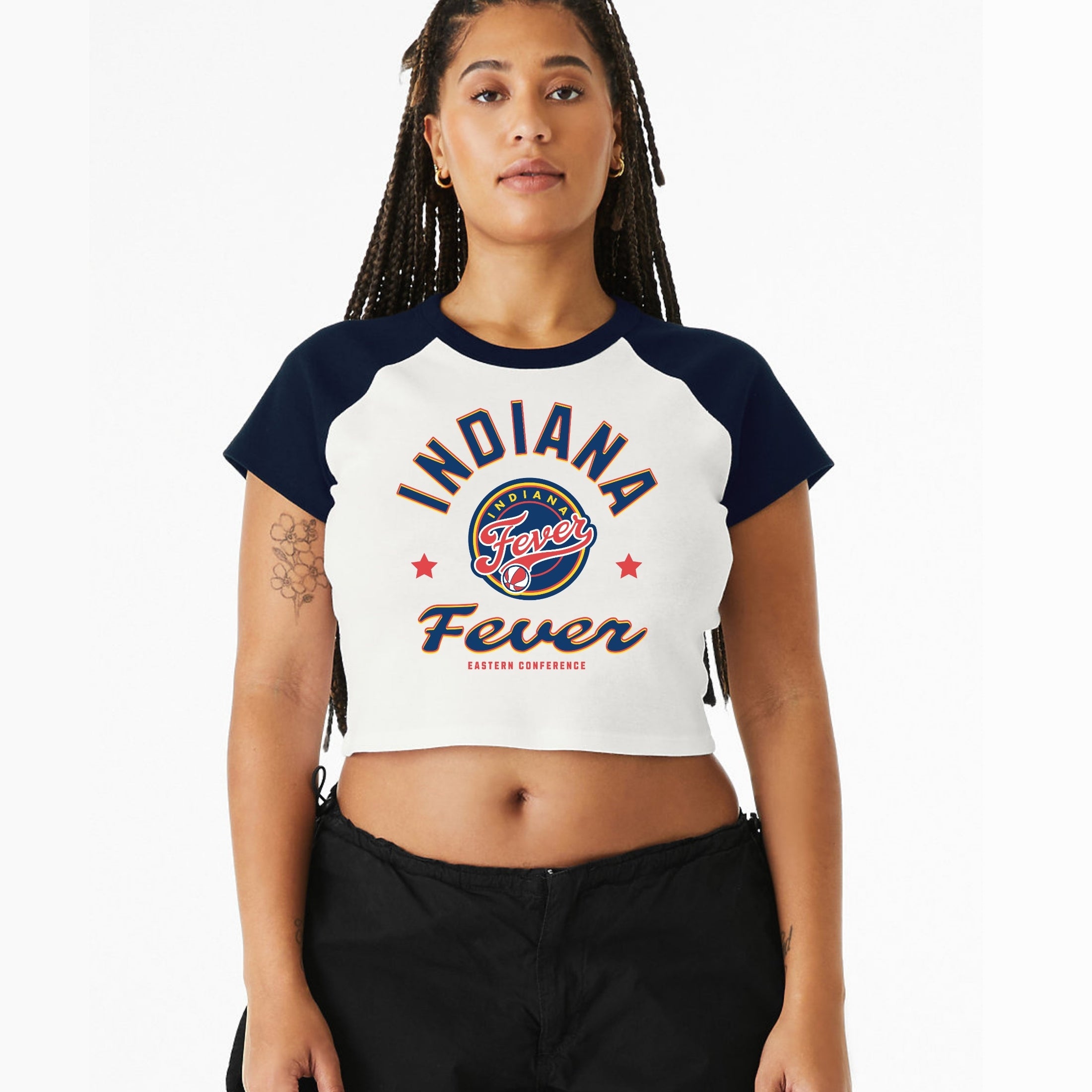 Indiana Fever Fearless Hustle Raglan Baby Tee
