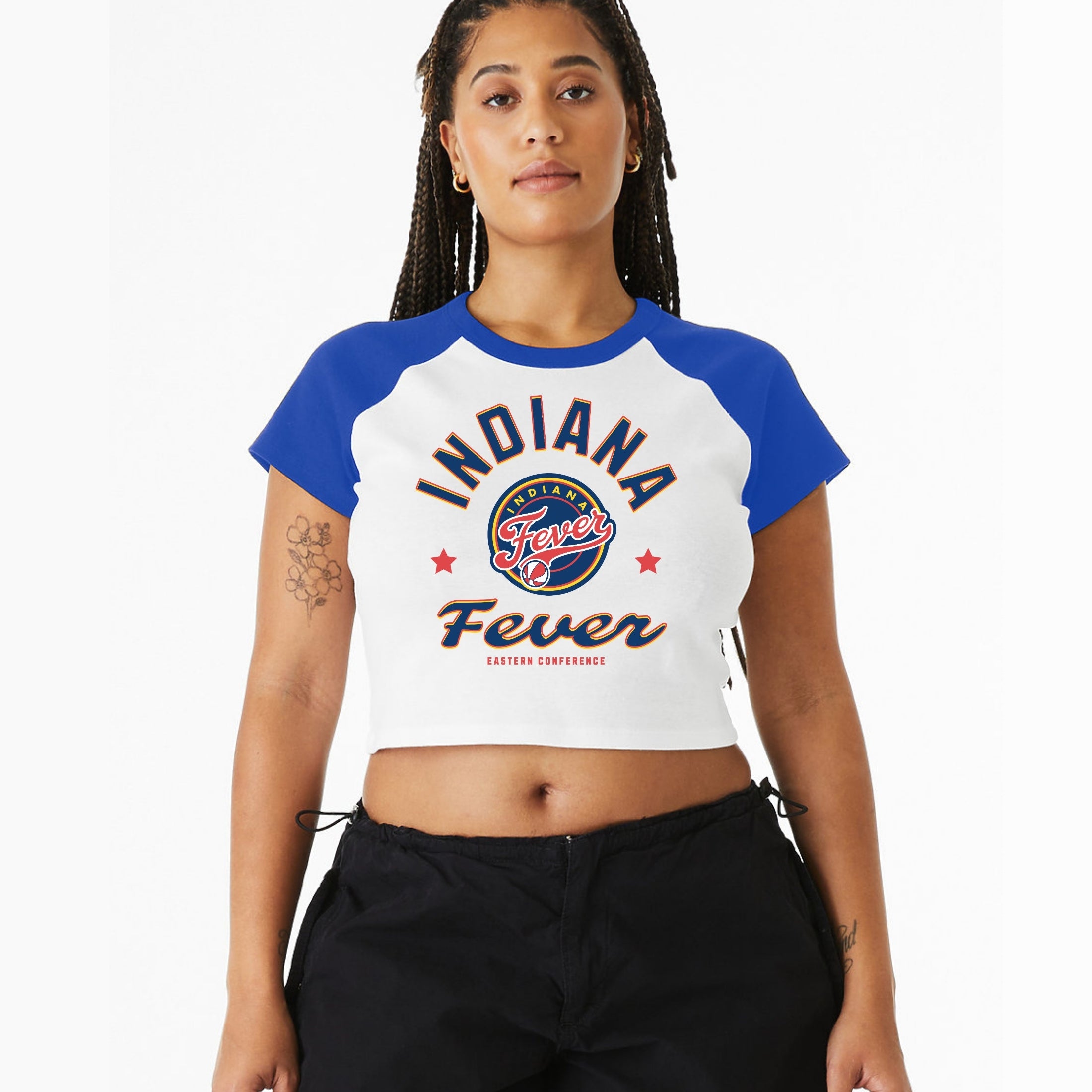 Indiana Fever Fearless Hustle Raglan Baby Tee