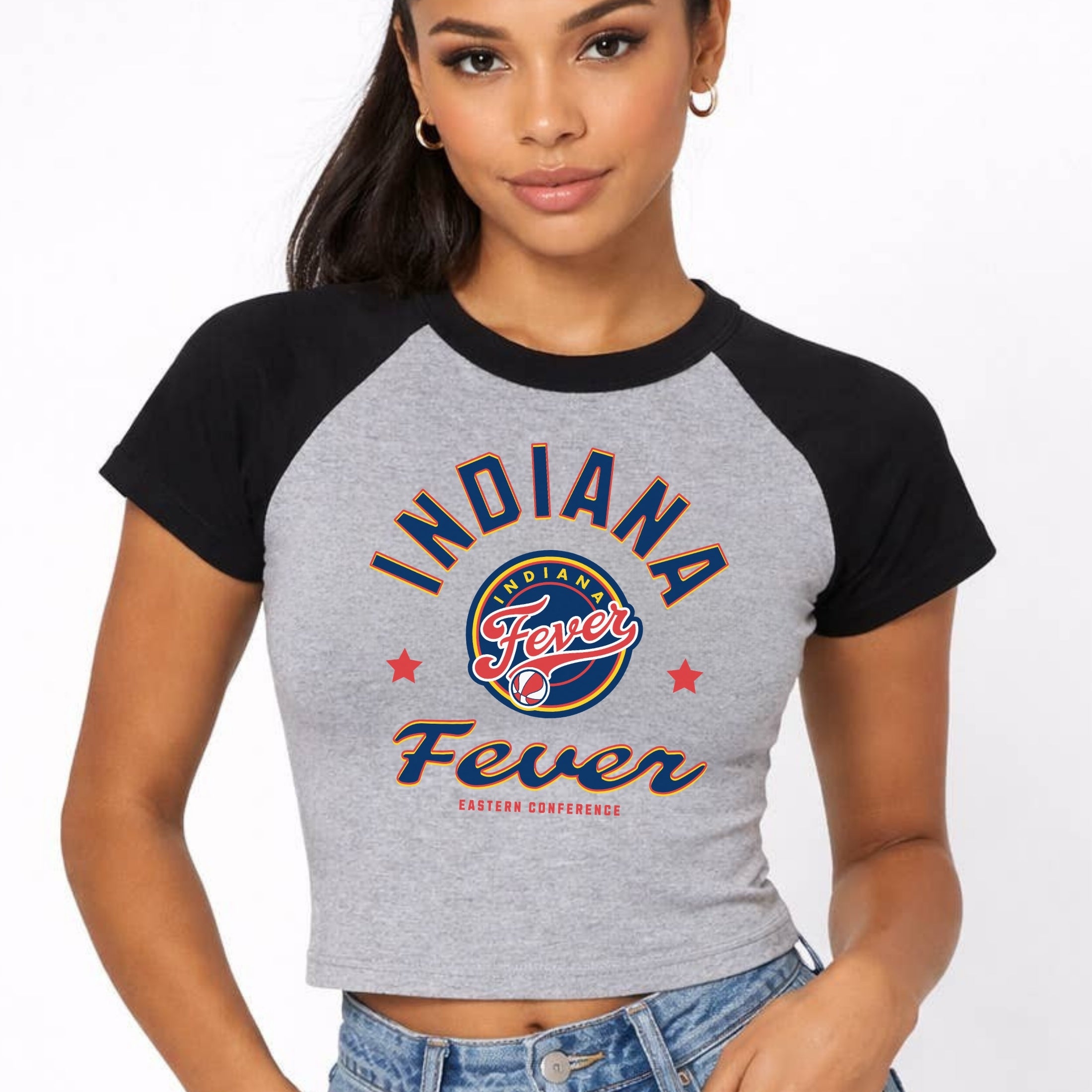 Indiana Fever Fearless Hustle Raglan Baby Tee
