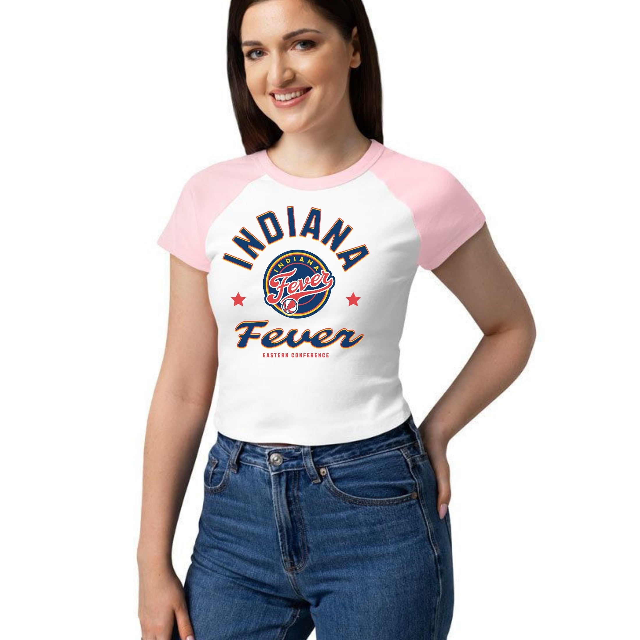 Indiana Fever Fearless Hustle Raglan Baby Tee
