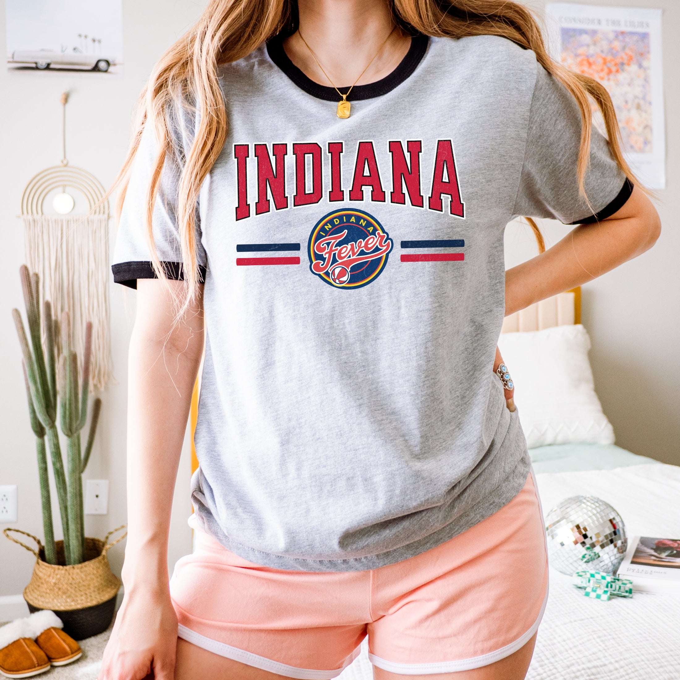 Indiana Fever Legacy Ringer T-Shirt