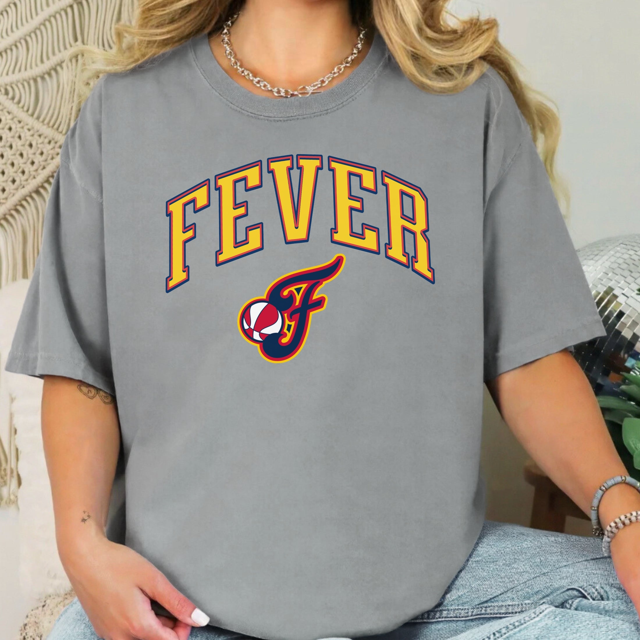 Indiana Fever Old School Varsity T-Shirt