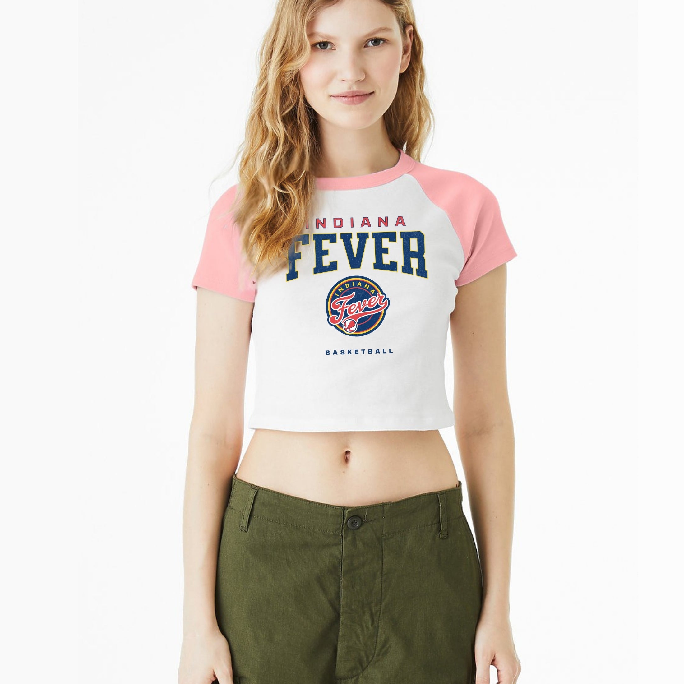Indiana Fever Varsity Edge Women's Raglan Baby Tee