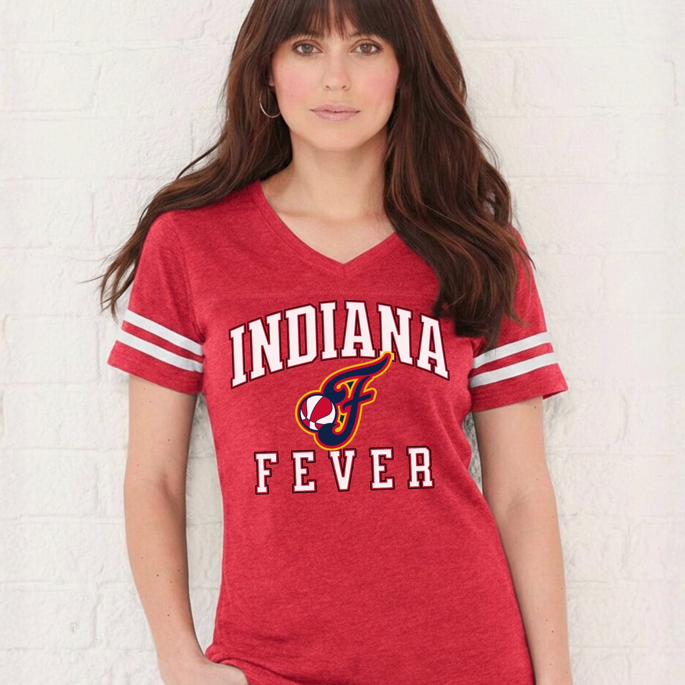 Indiana Fever Victory Mode Women's V-Neck Jersey Tee