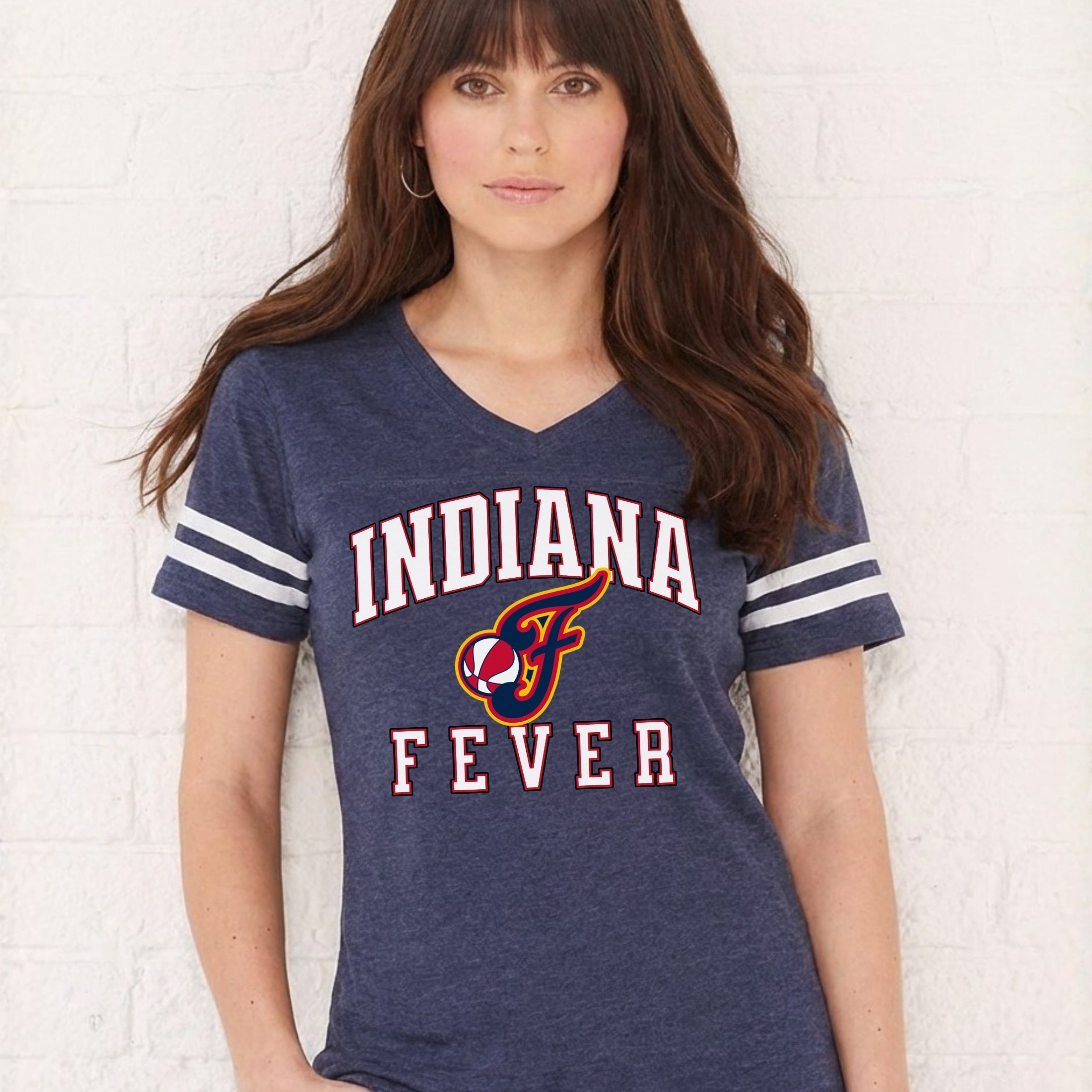 Indiana Fever Victory Mode Women's V-Neck Jersey Tee