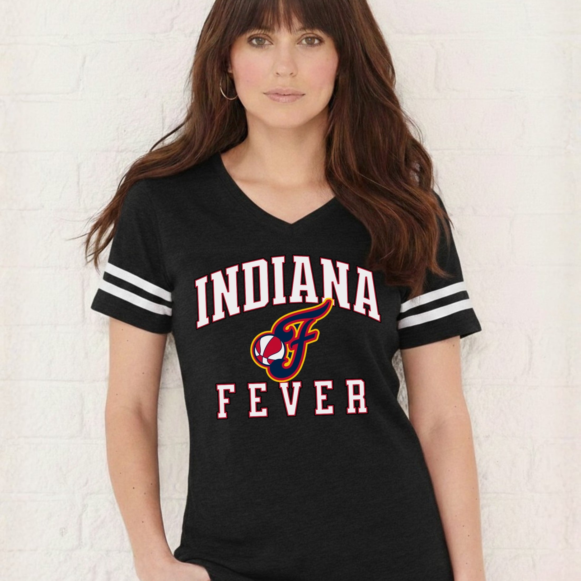 Indiana Fever Victory Mode Women's V-Neck Jersey Tee