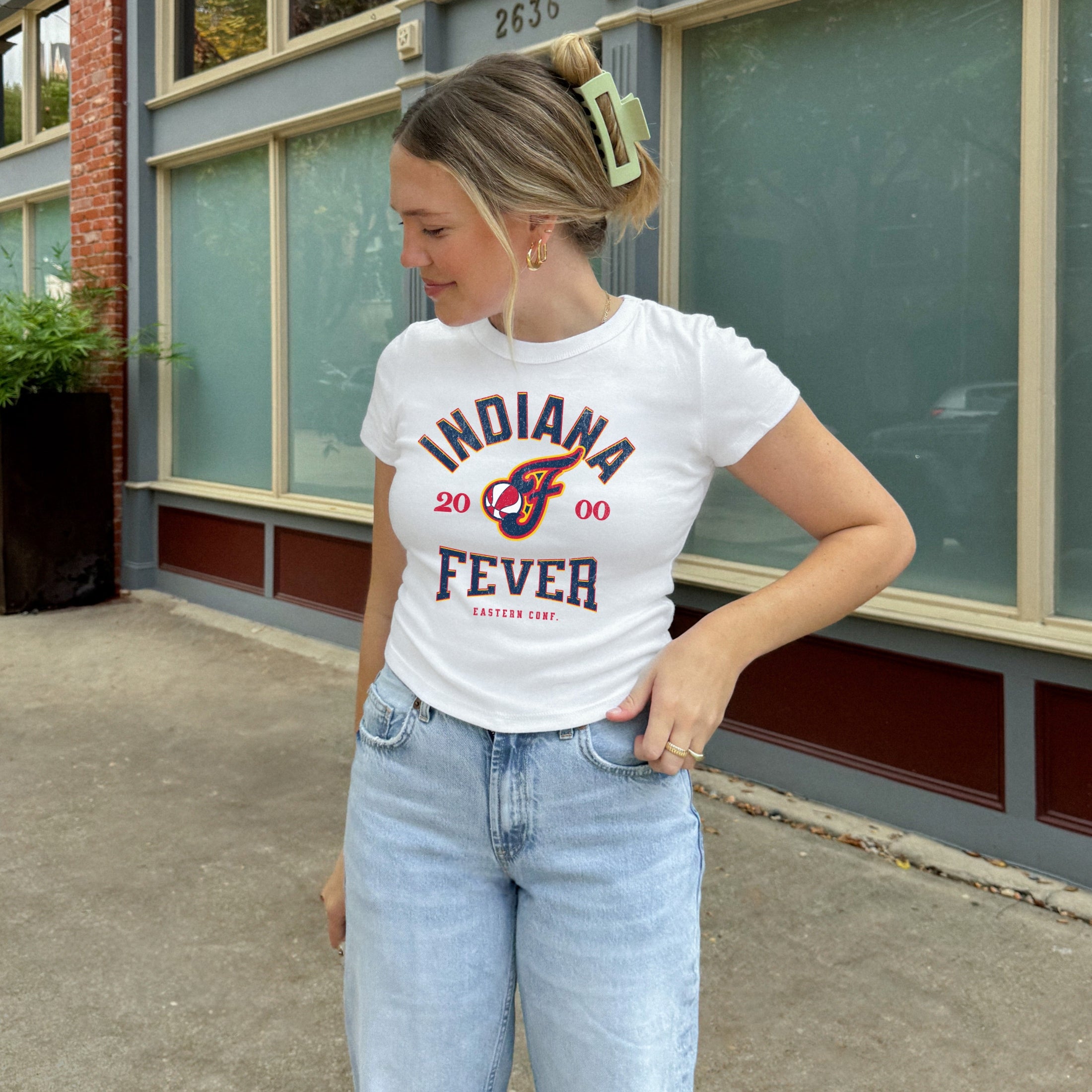 Indiana Fever Vintage Hoops Women's Baby Tee