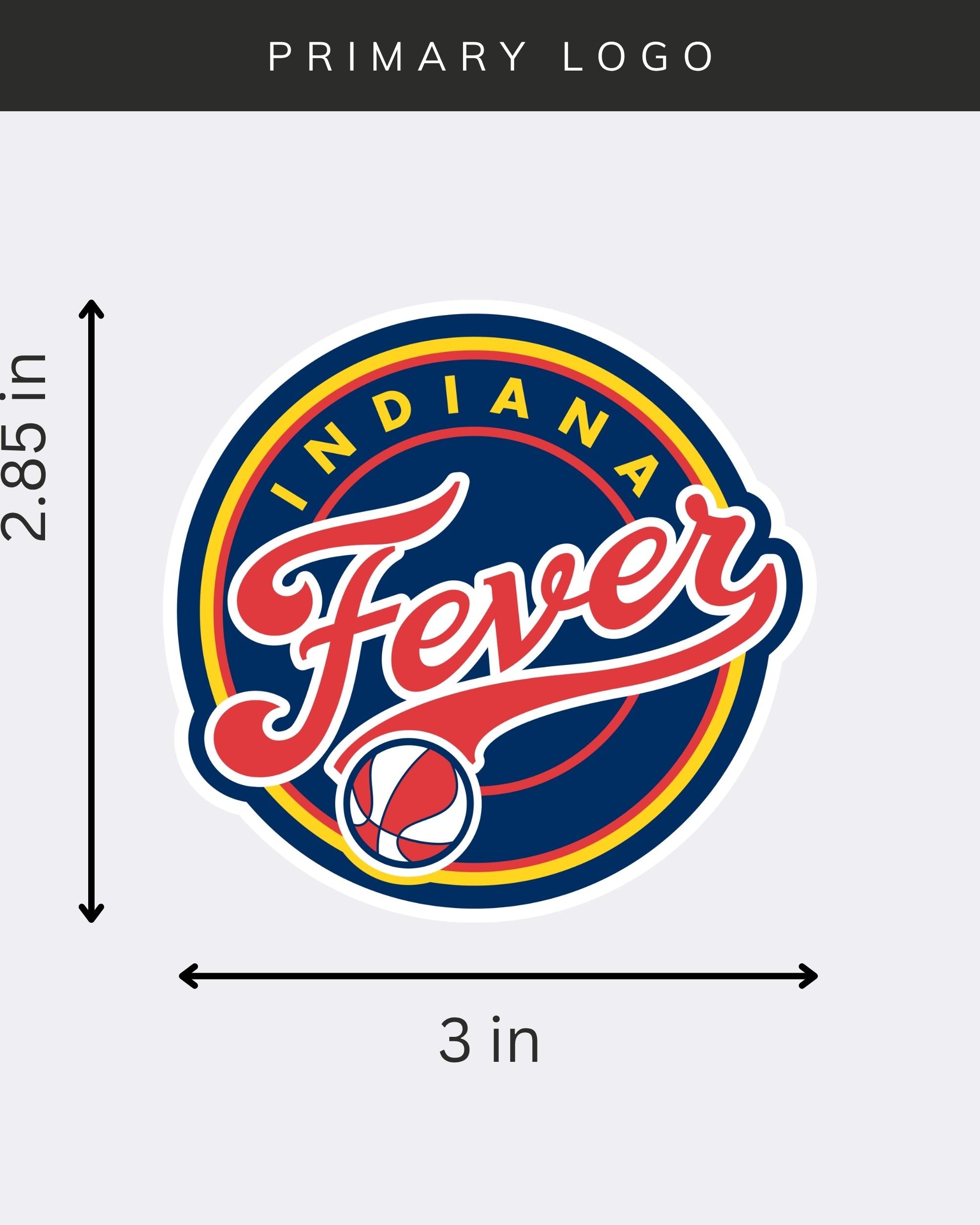 Indiana Fever Logo Stickers on grey background