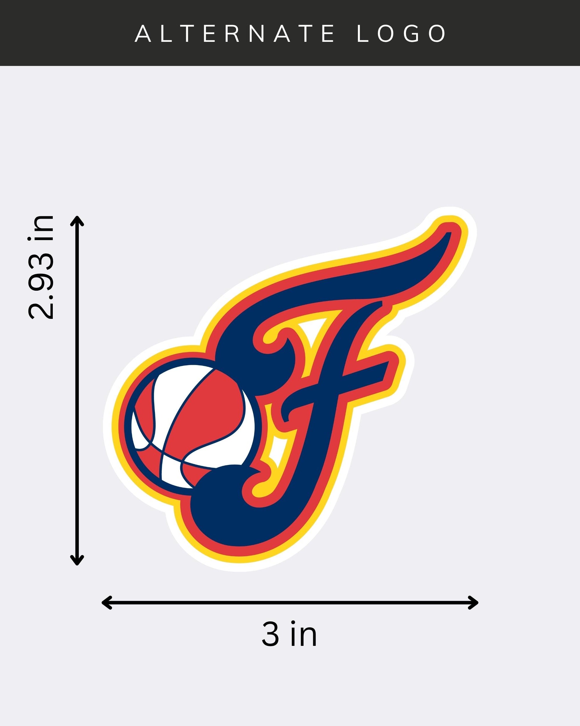 Indiana Fever Logo Stickers on grey background