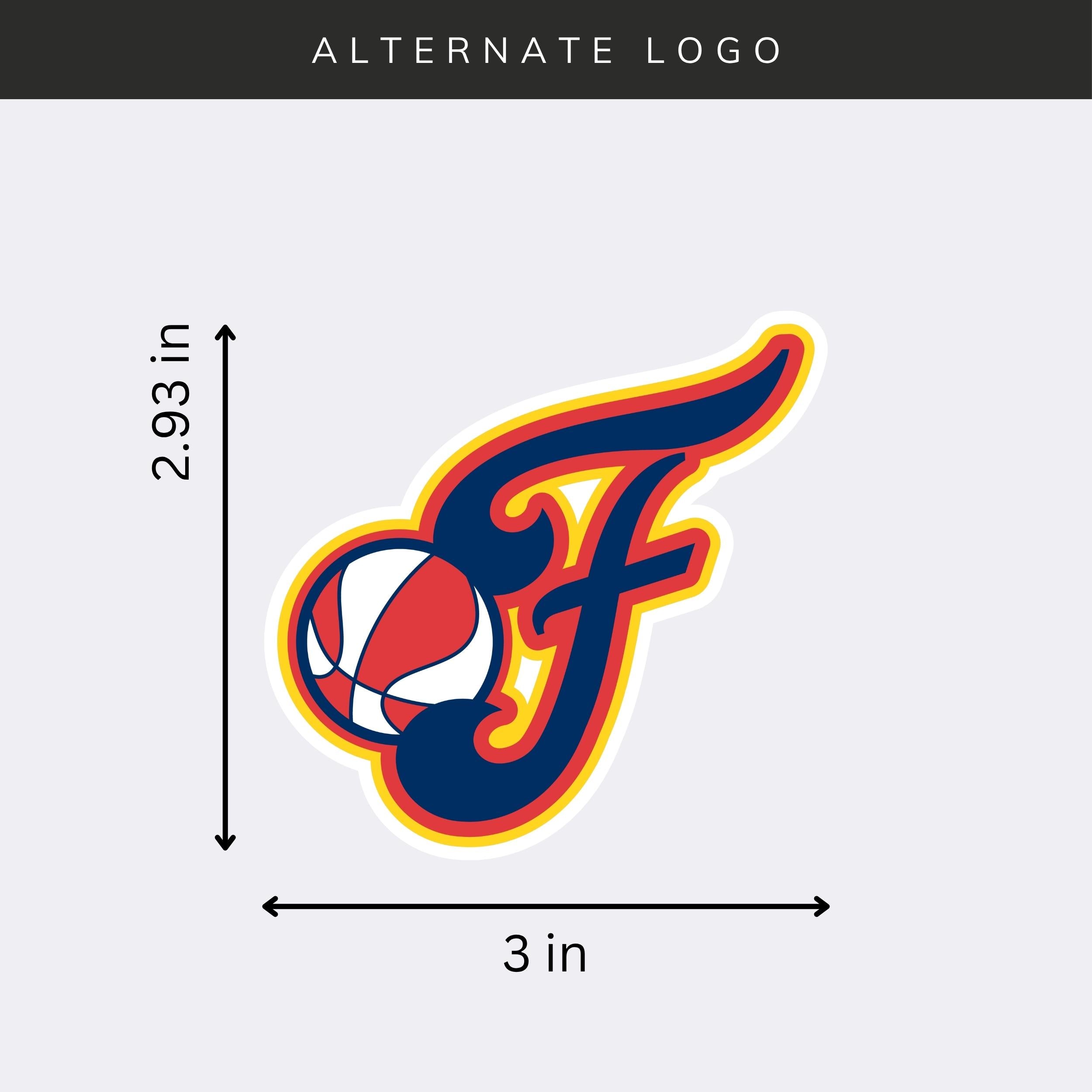 Indiana Fever Logo Stickers on grey background