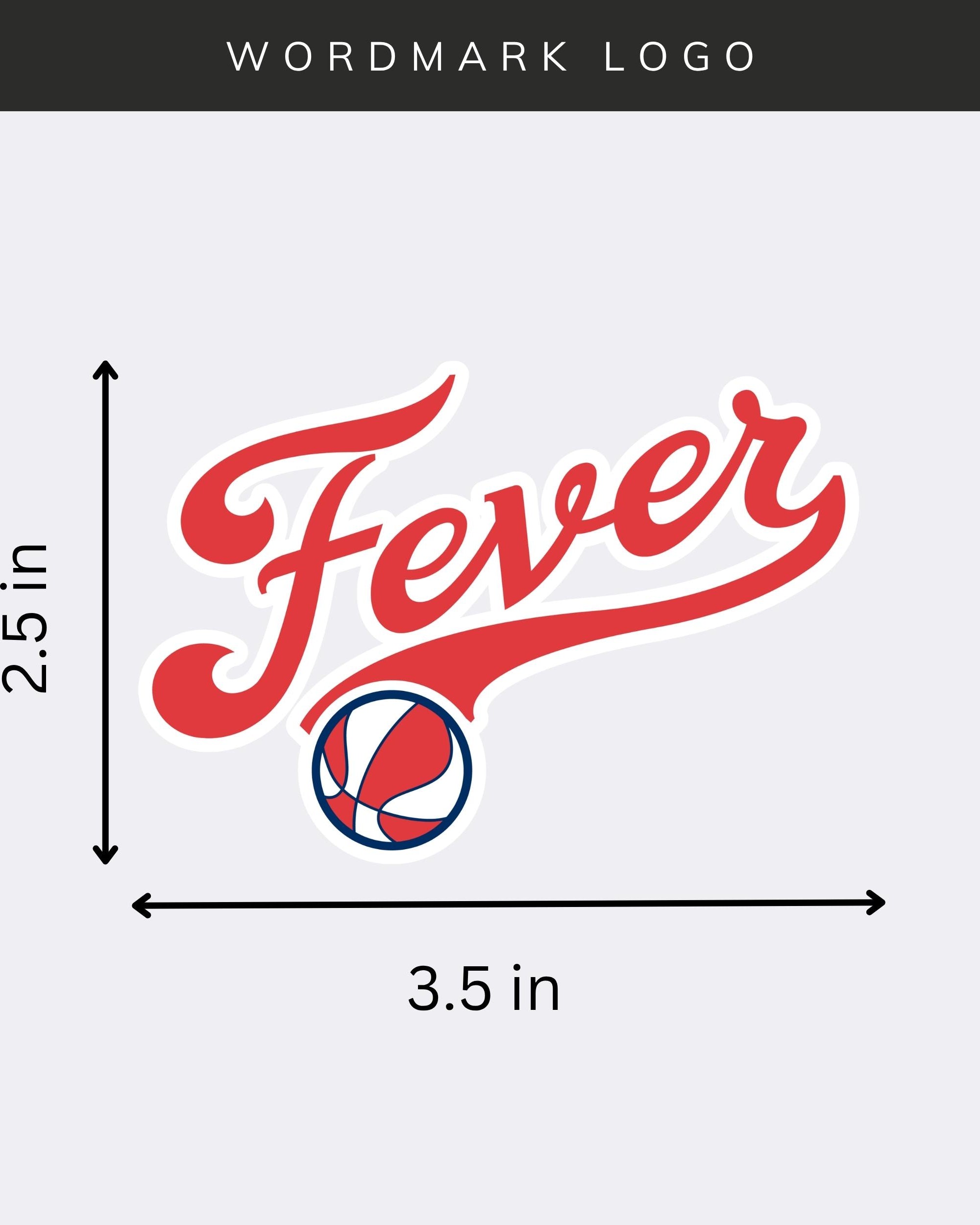 Indiana Fever Logo Stickers on grey background