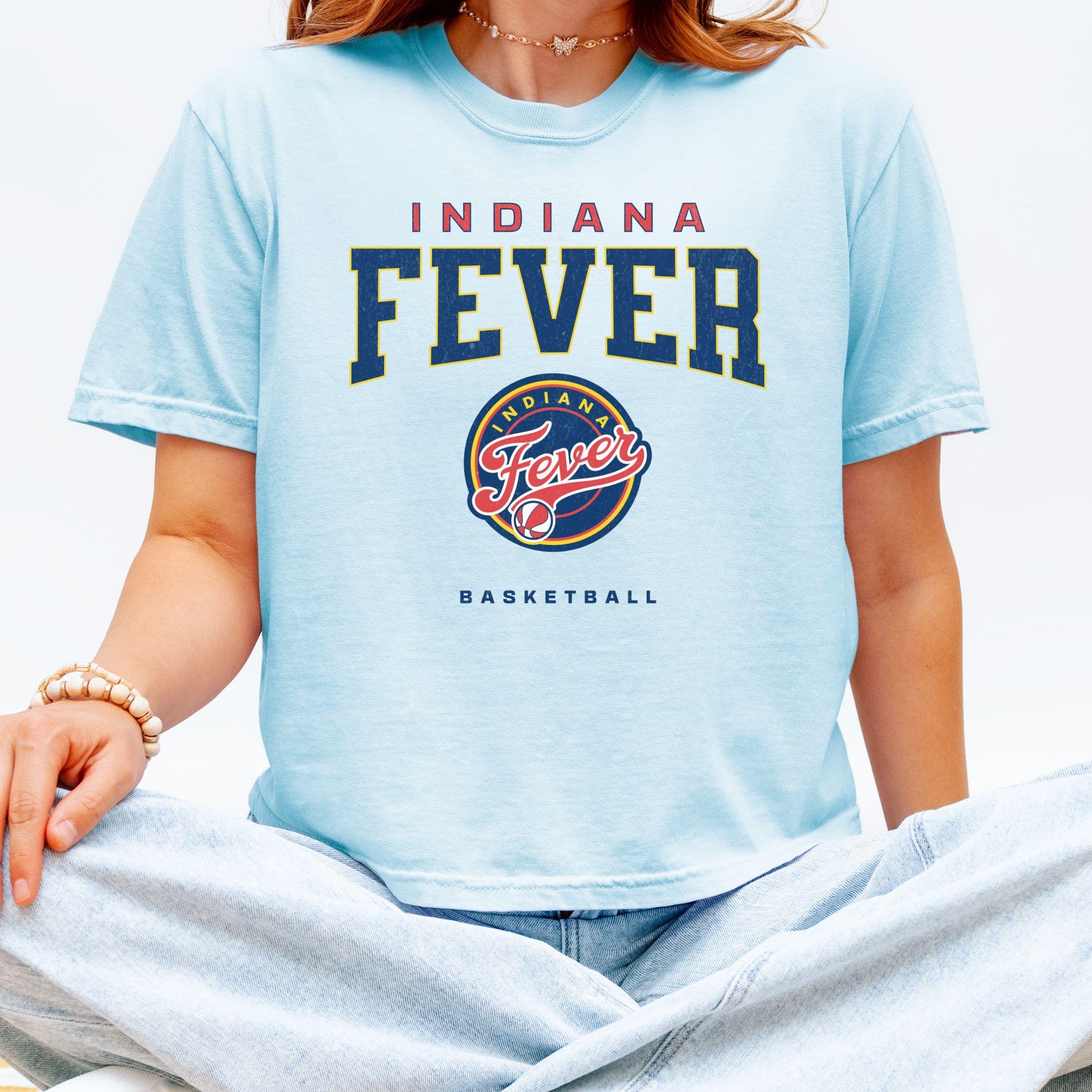 Indiana Fever Varsity Edge Women's Cropped Boxy Tee