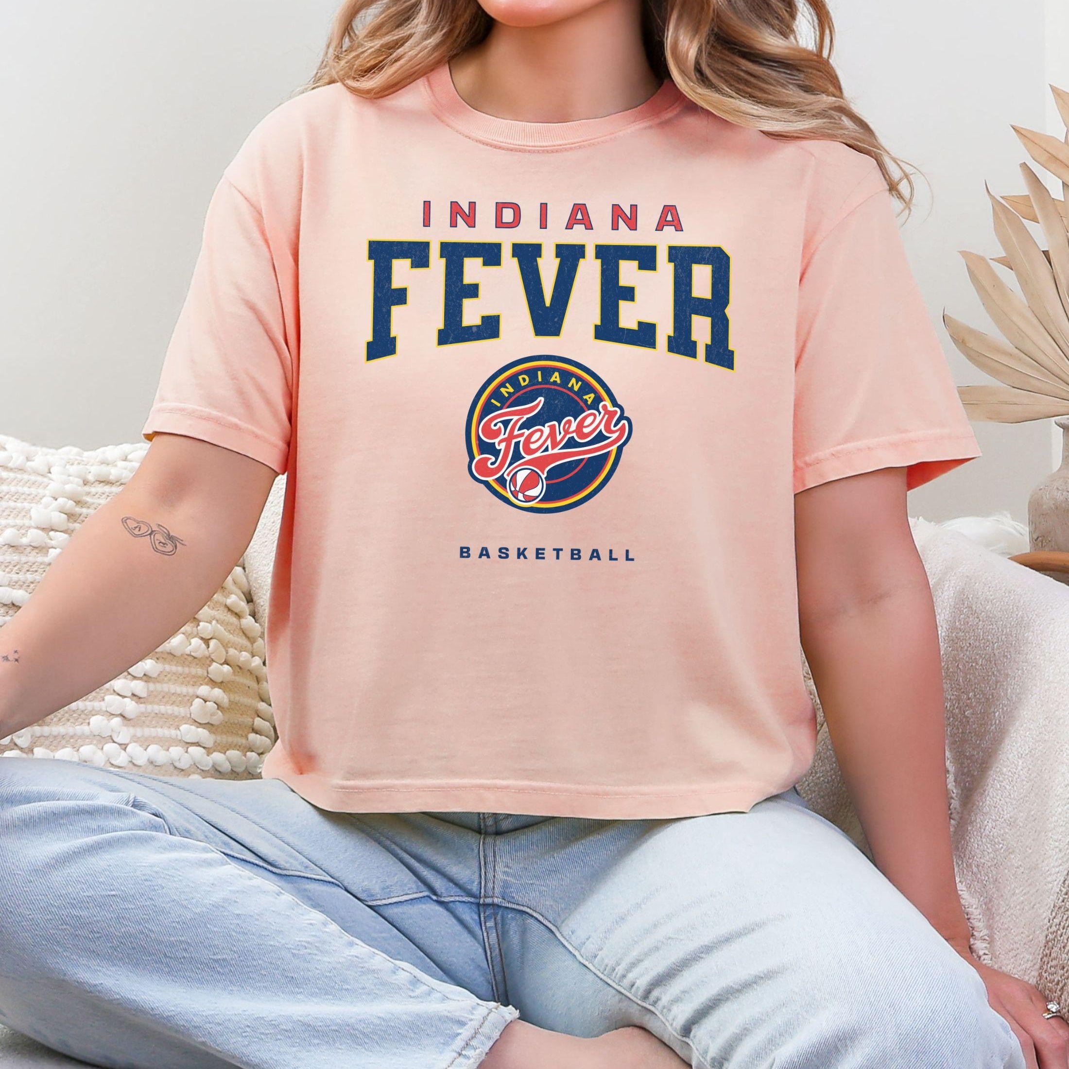 Indiana Fever Varsity Edge Women's Cropped Boxy Tee