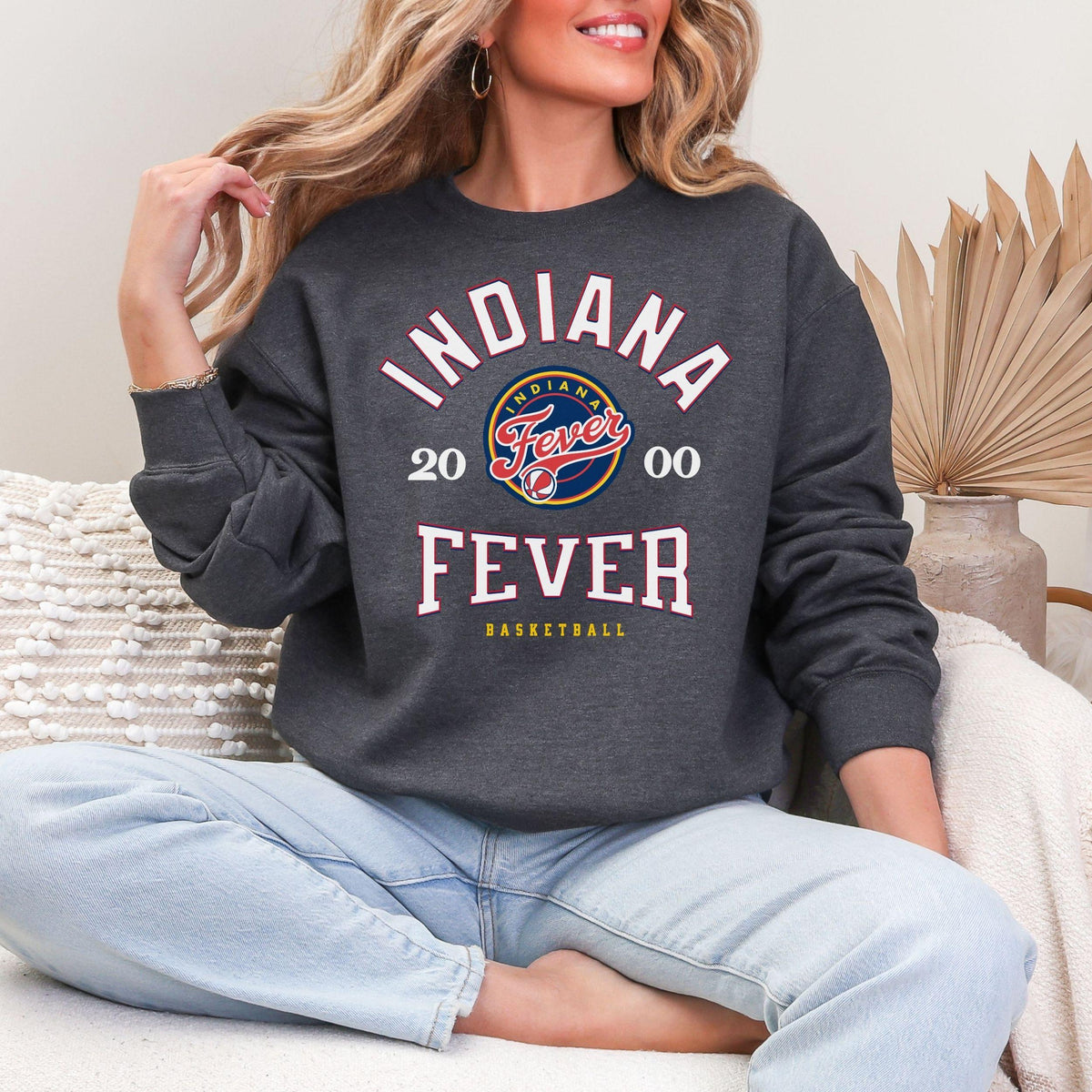 Indiana Fever Vintage Hoops Crewneck Sweatshirt