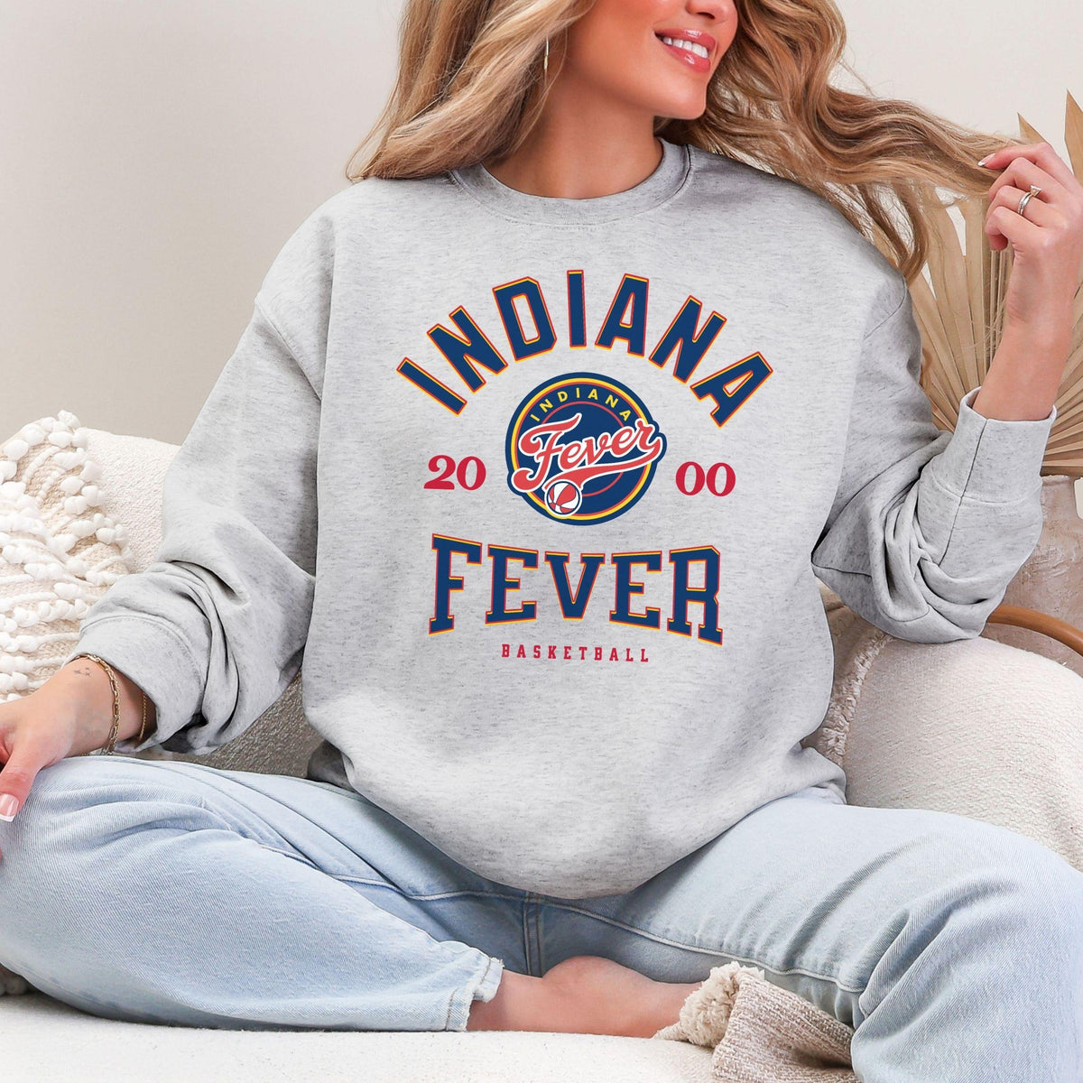 Indiana Fever Vintage Hoops Crewneck Sweatshirt