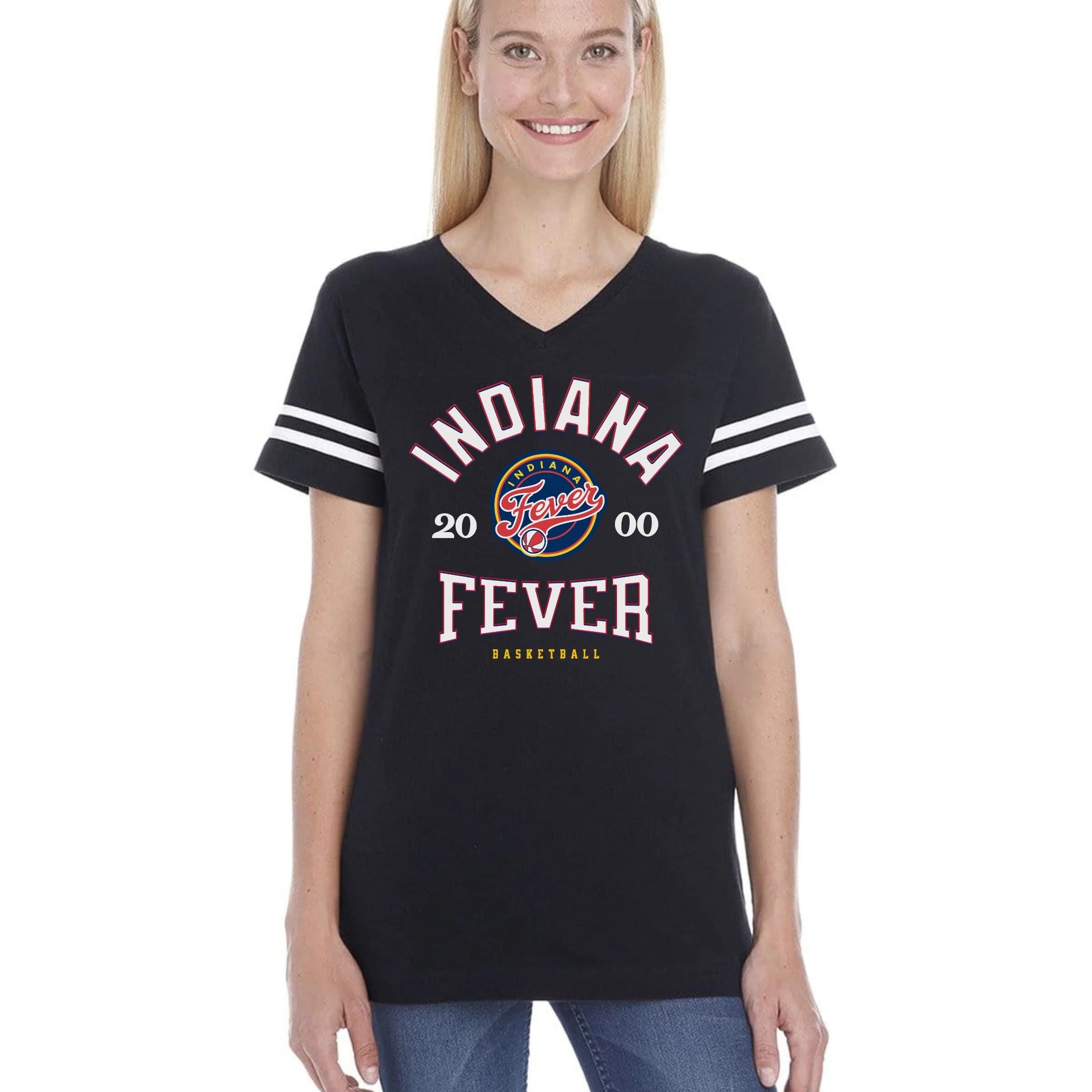 Indiana Fever Vintage Hoops Women's V-Neck Tee