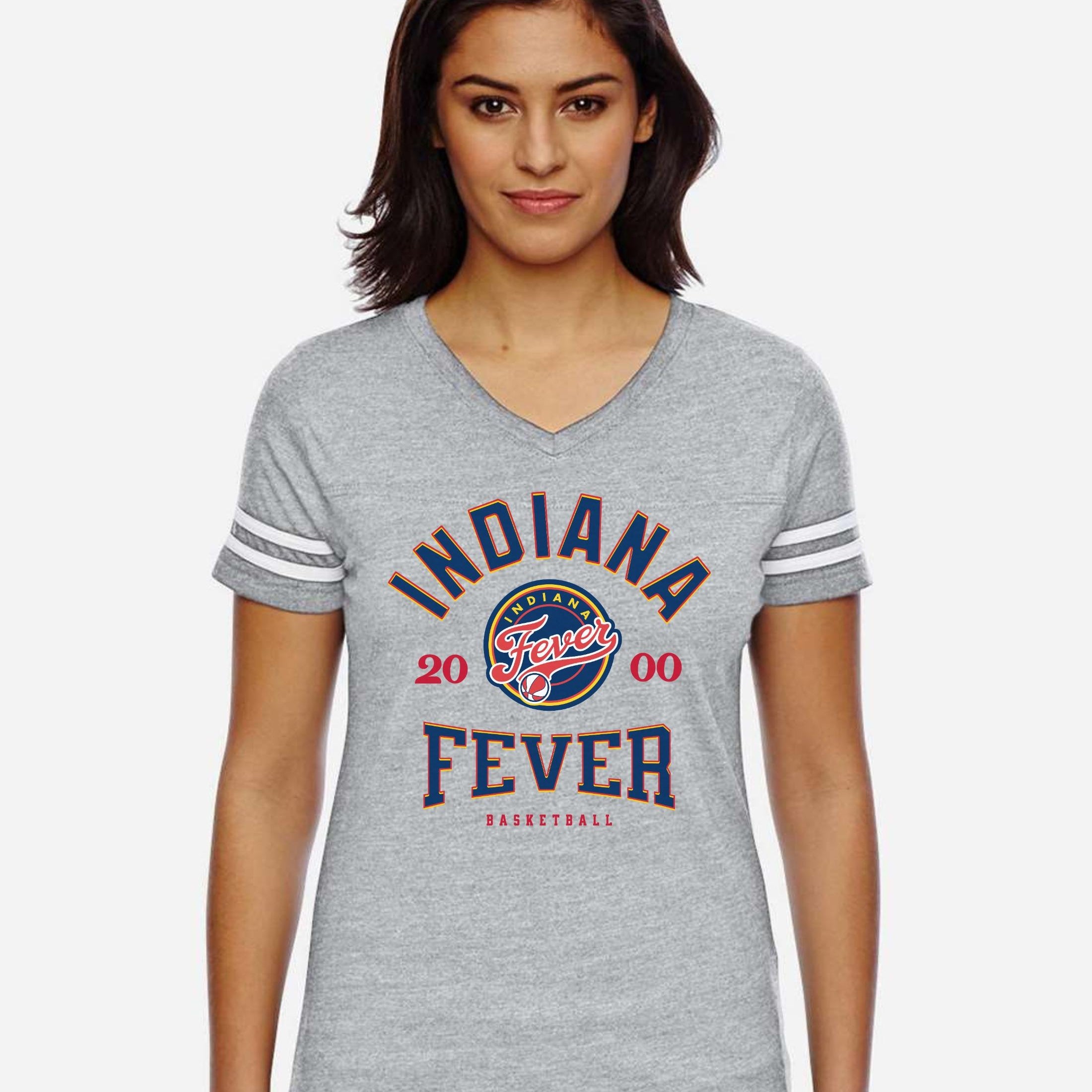 Indiana Fever Vintage Hoops Women's V-Neck Tee
