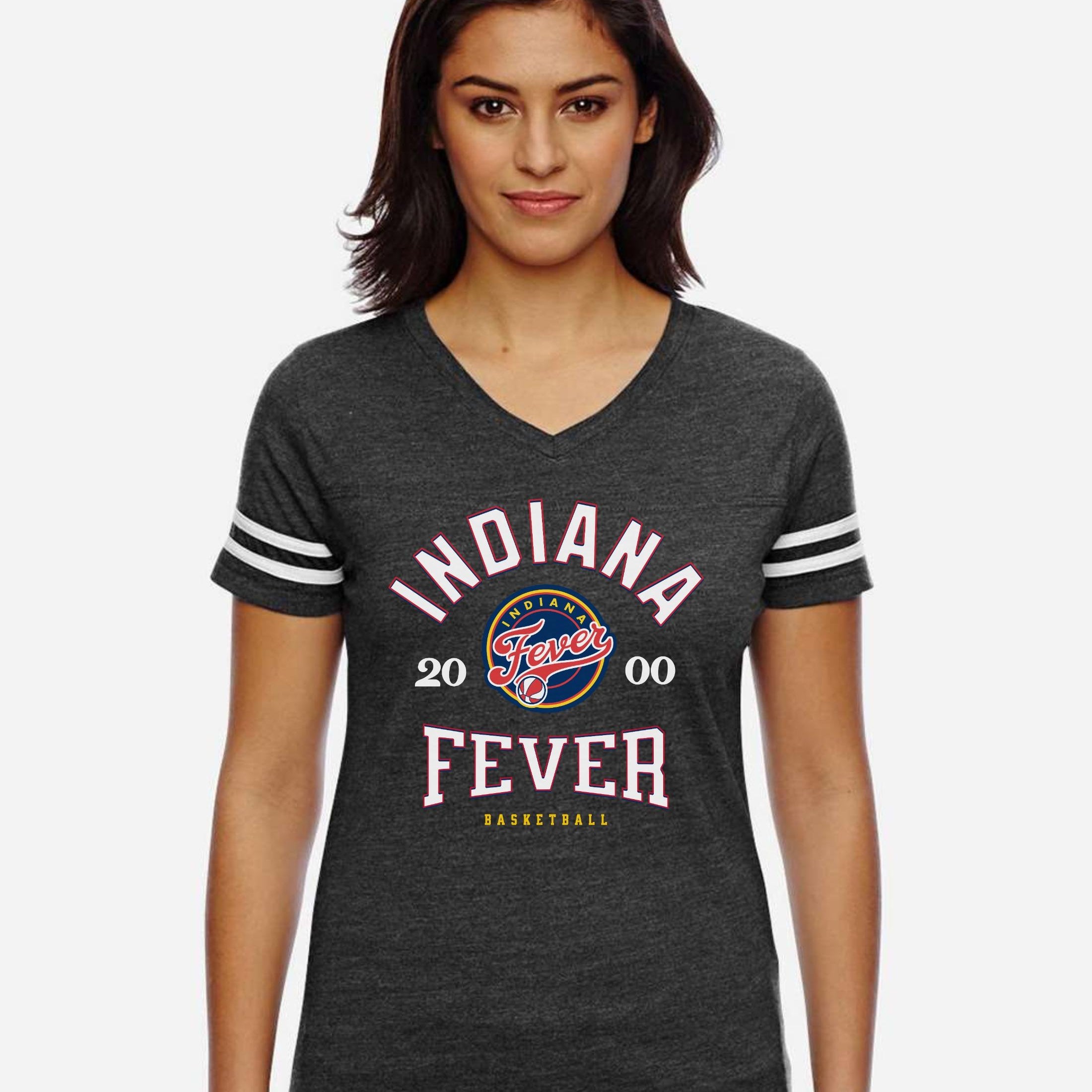 Indiana Fever Vintage Hoops Women's V-Neck Tee