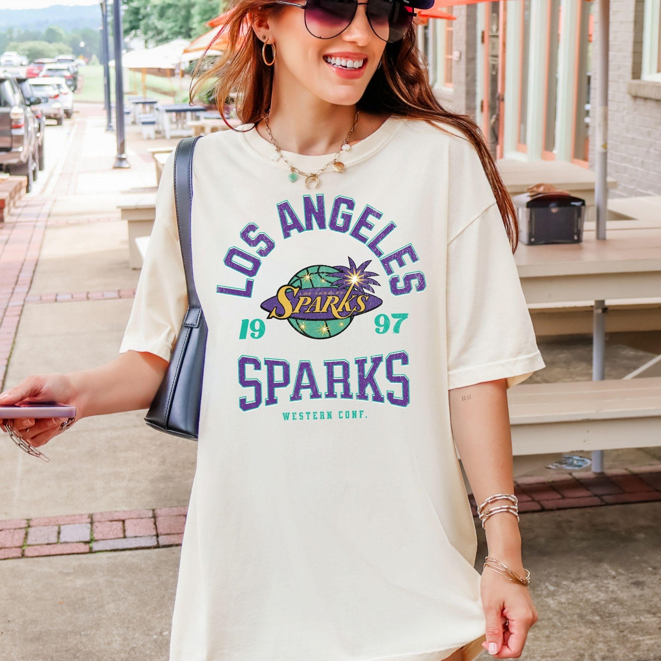 Los Angeles Sparks Retro Hoops T-Shirt