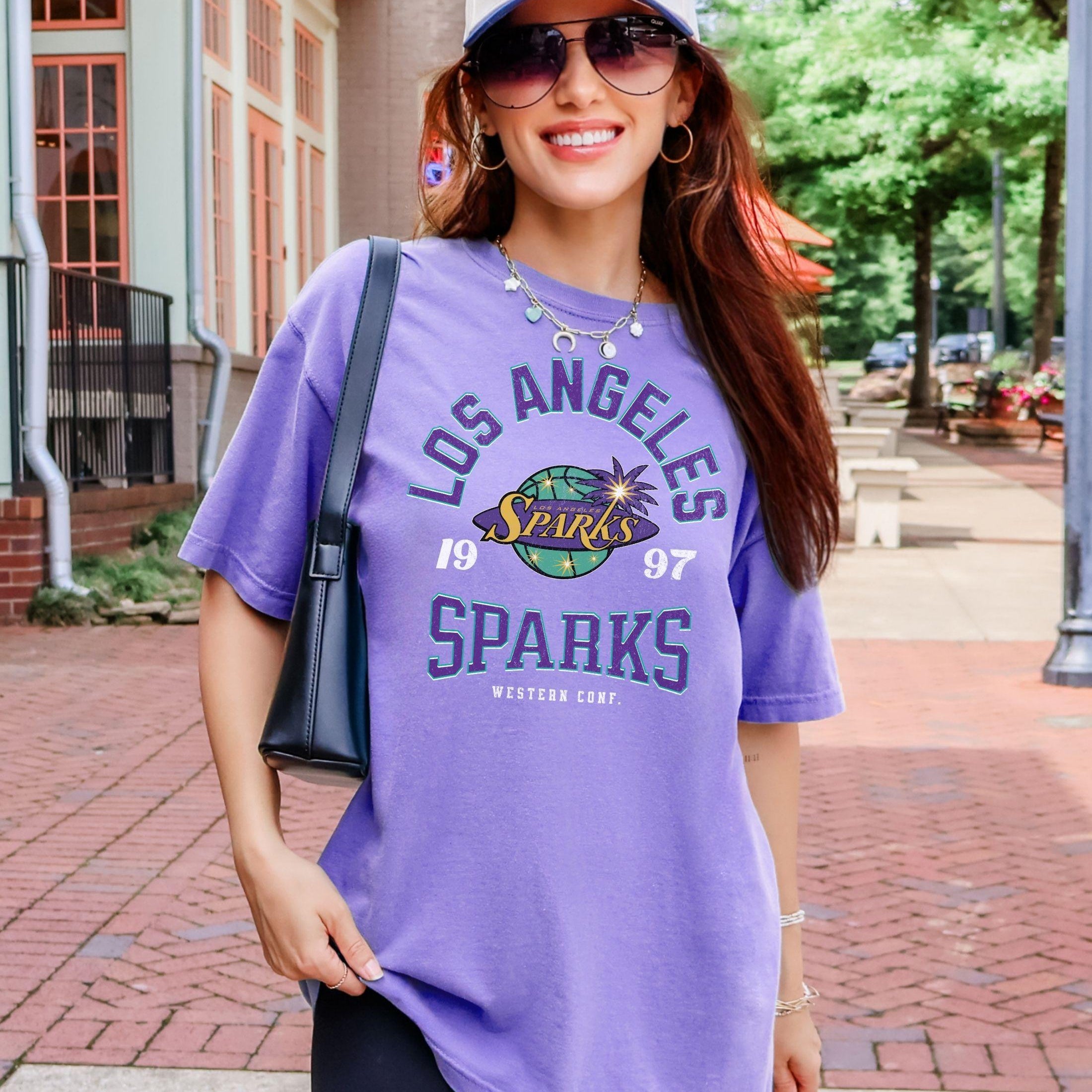 Los Angeles Sparks Retro Hoops T-Shirt
