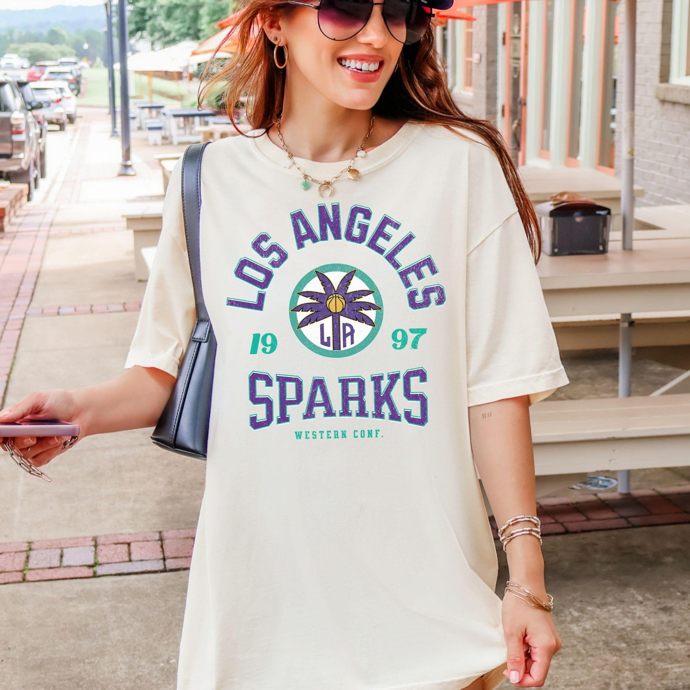Los Angeles Sparks Throwback Hoops T-Shirt