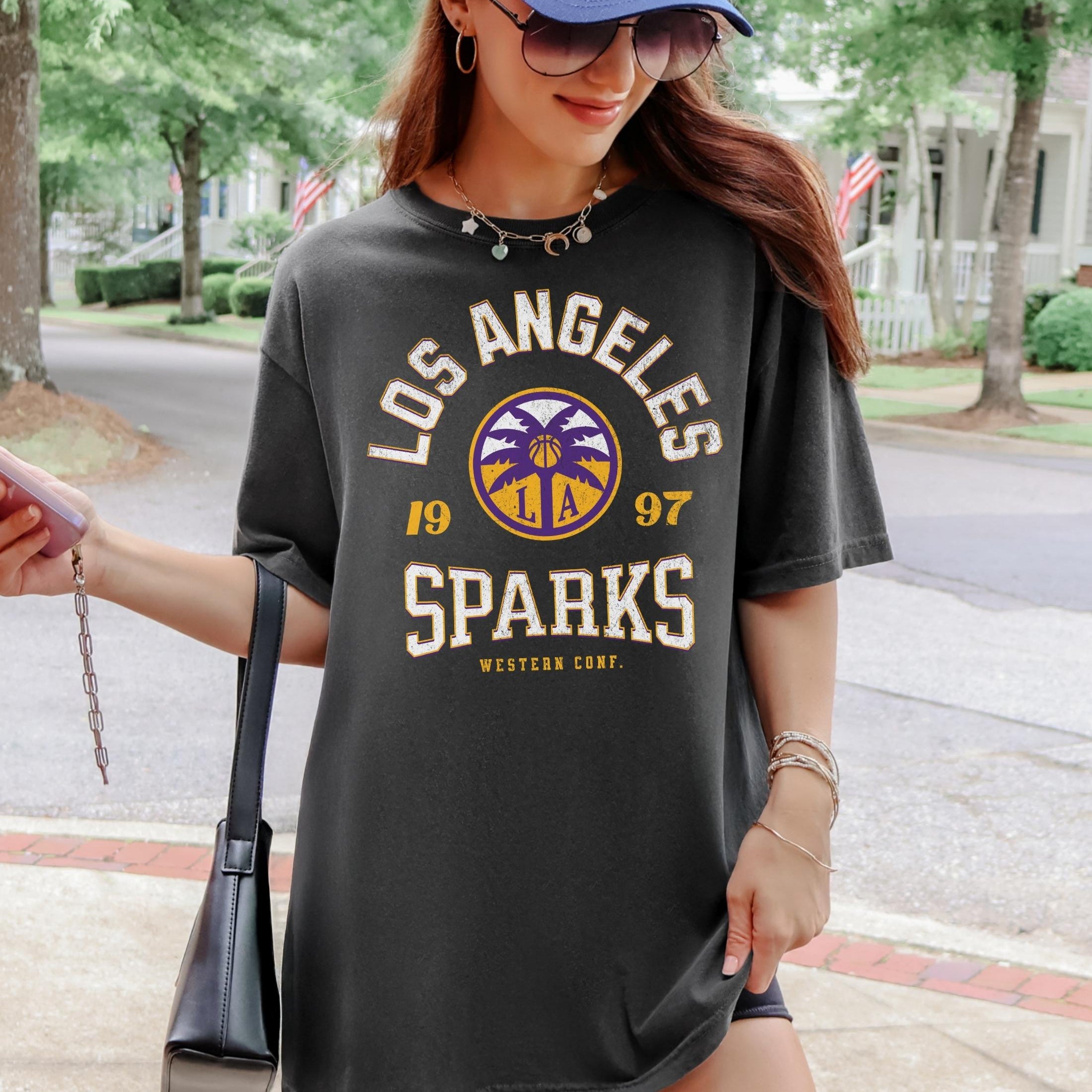 Los Angeles Sparks Vintage Hoops T-Shirt
