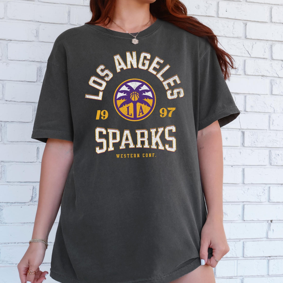 Los Angeles Sparks Vintage Hoops T-Shirt