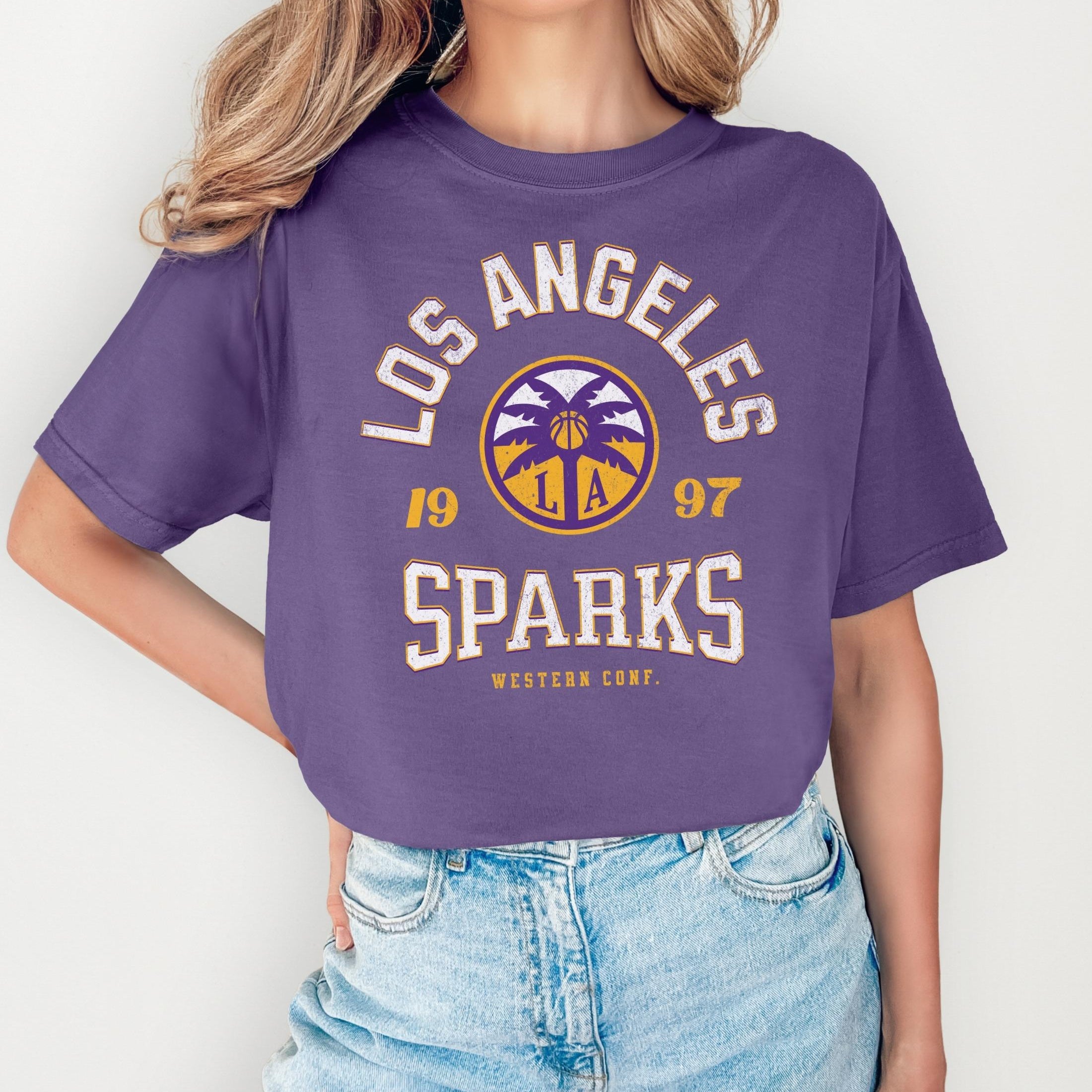 Los Angeles Sparks Vintage Hoops T-Shirt