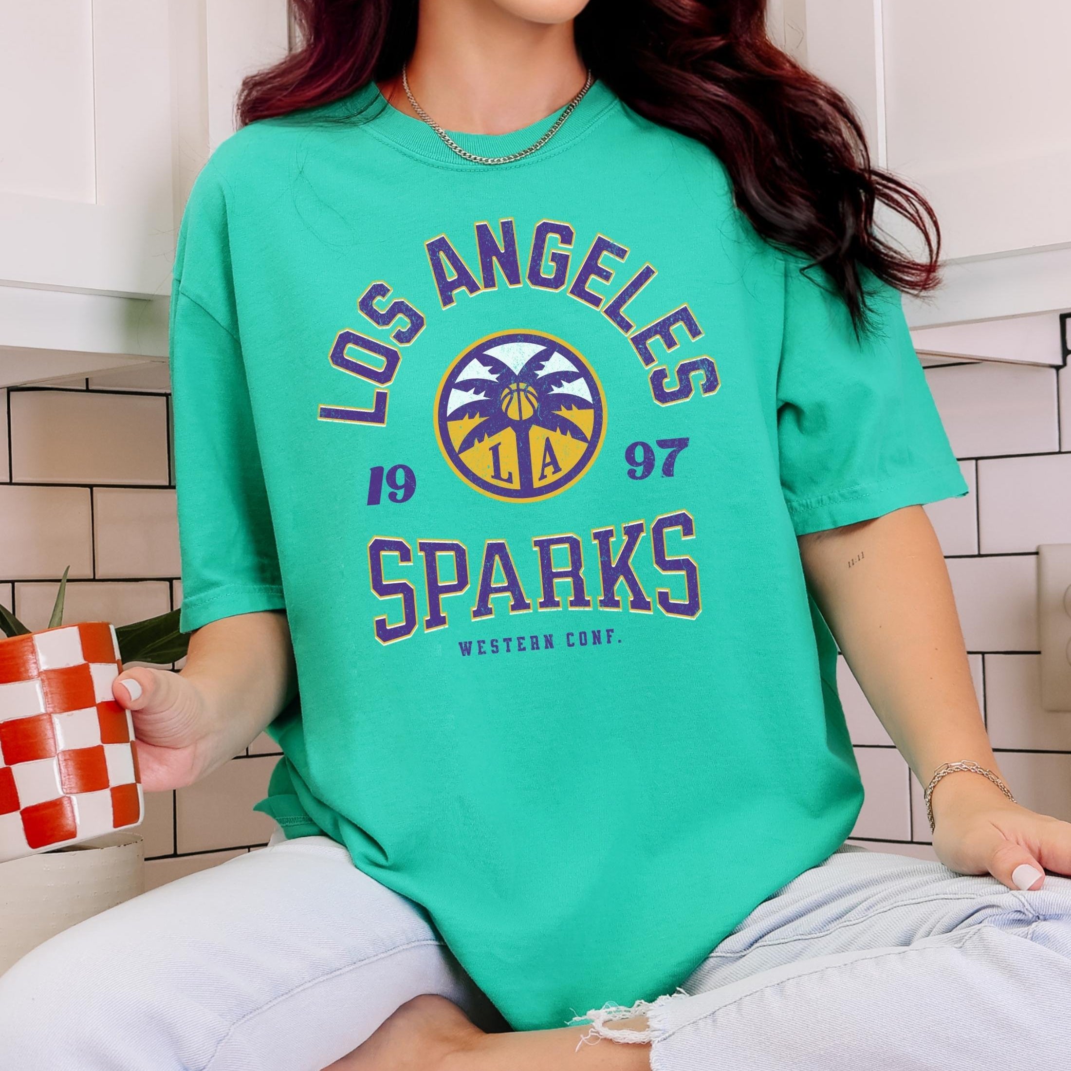 Los Angeles Sparks Vintage Hoops T-Shirt