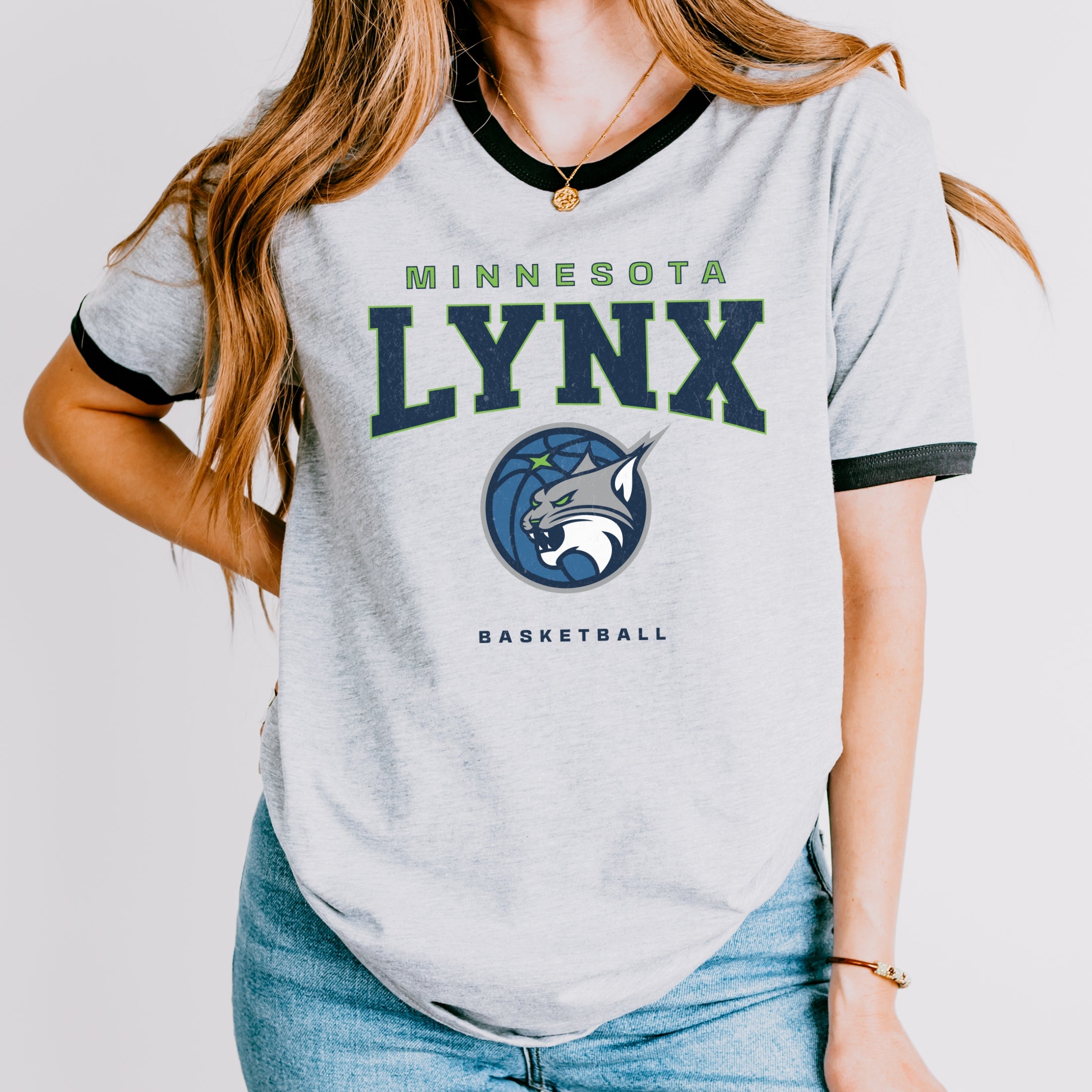 Minnesota Lynx Varsity Edge Vintage Ringer Tee