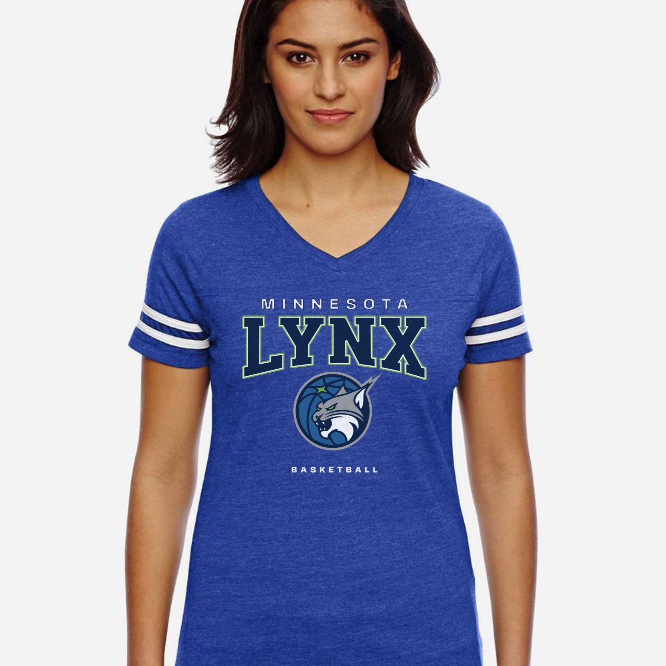 Minnesota Lynx Midnight Varsity Edge Women's V-Neck Tee