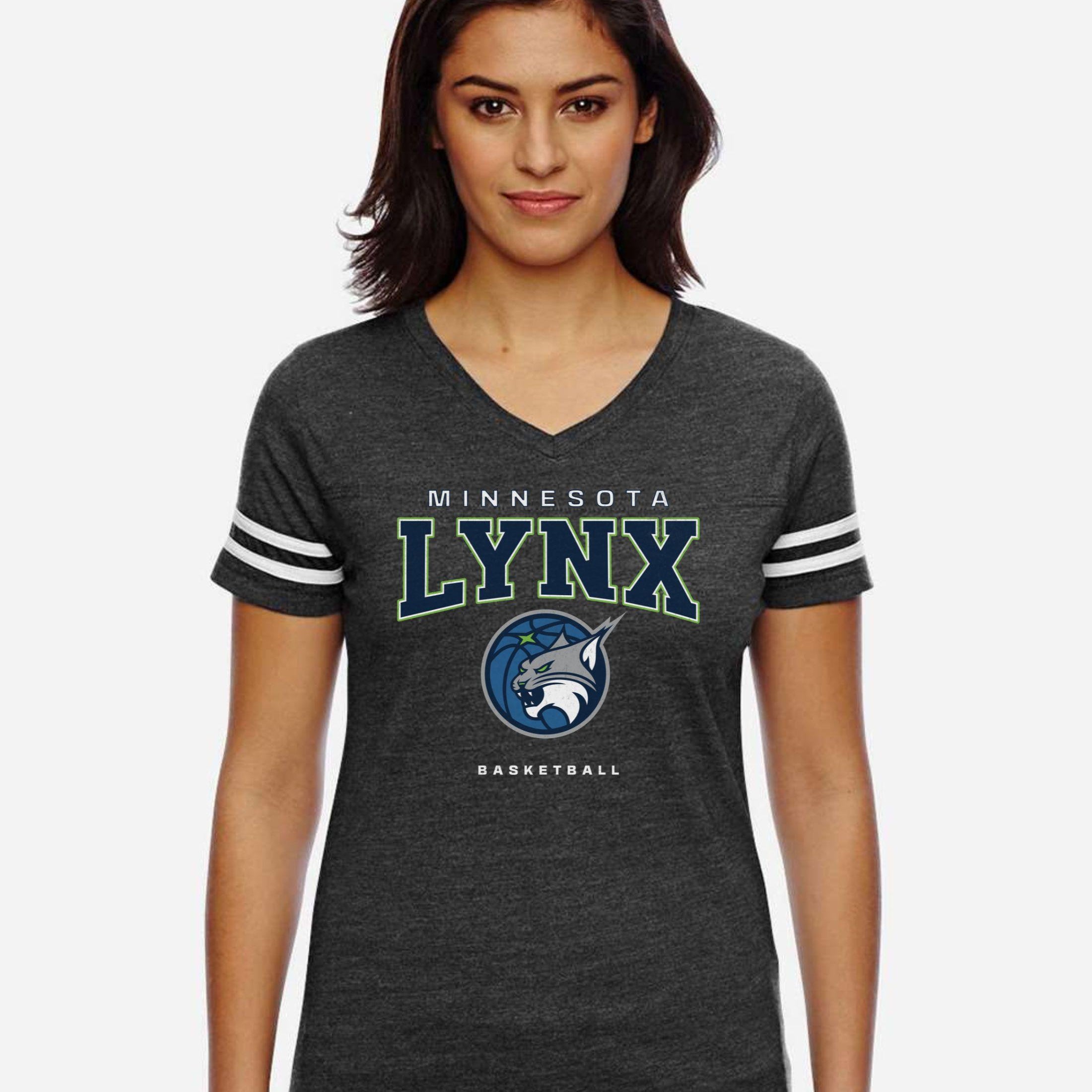 Minnesota Lynx Midnight Varsity Edge Women's V-Neck Tee