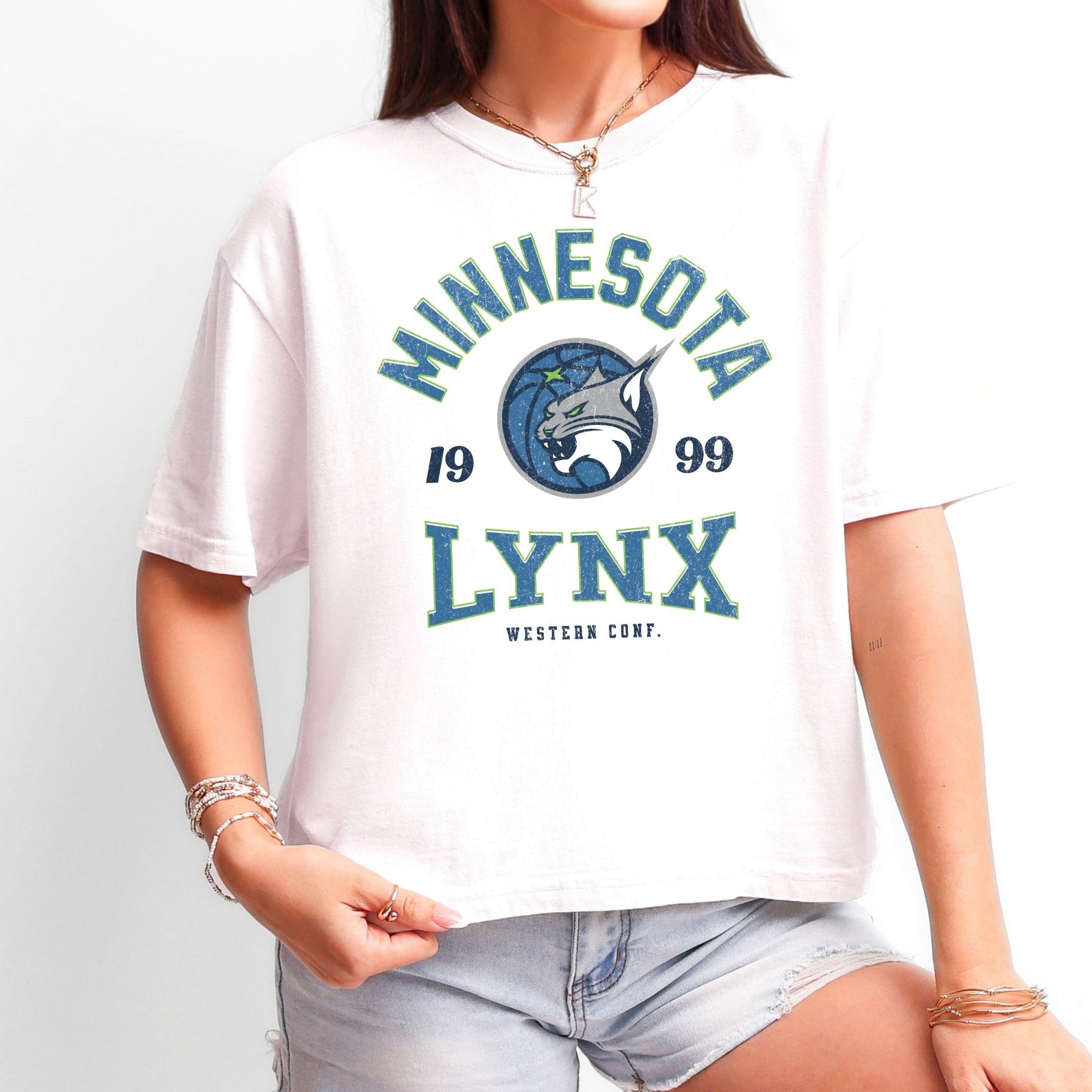 Minnesota Lynx Vintage Hoops Women's Boxy Cropped Tee