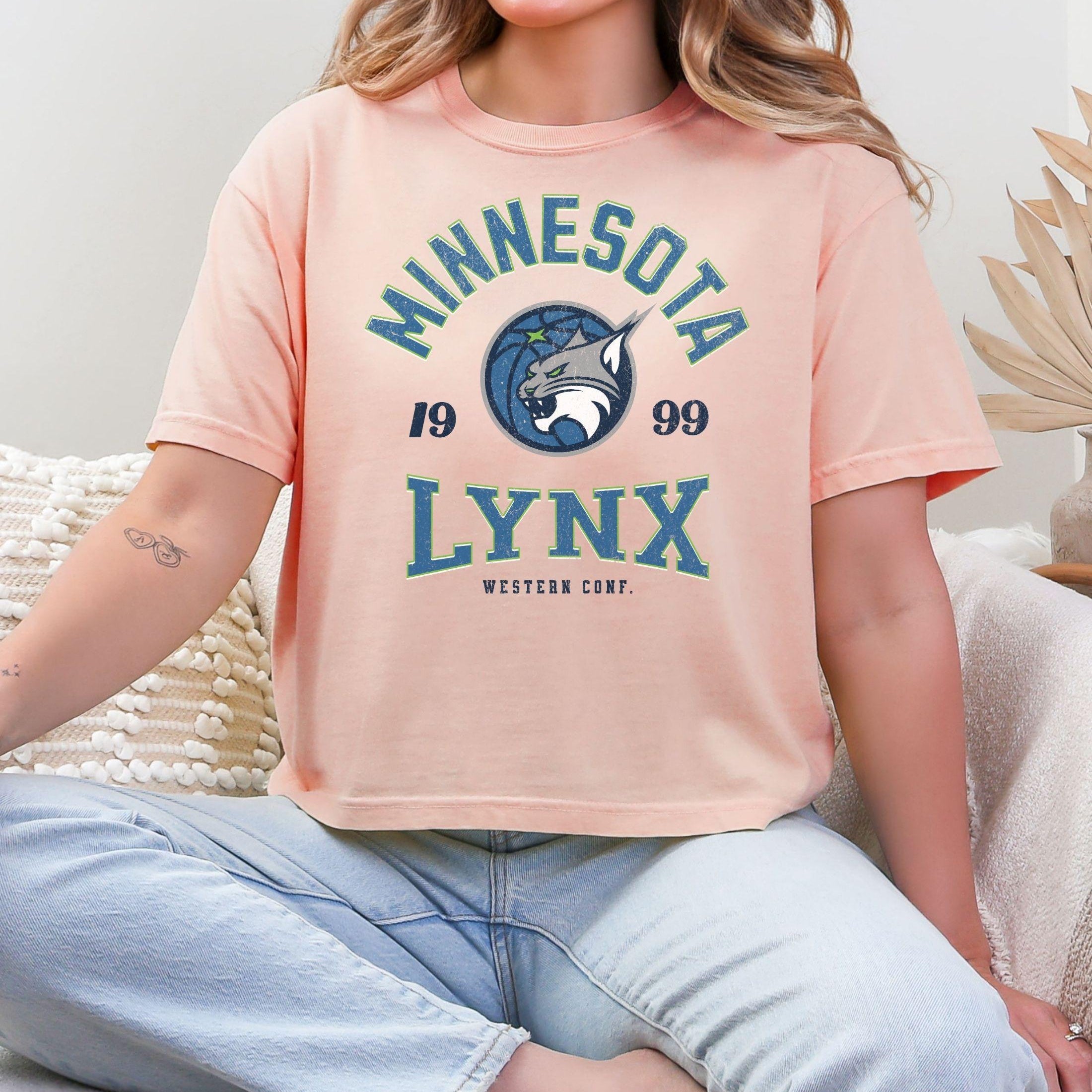 Minnesota Lynx Vintage Hoops Women's Boxy Cropped Tee