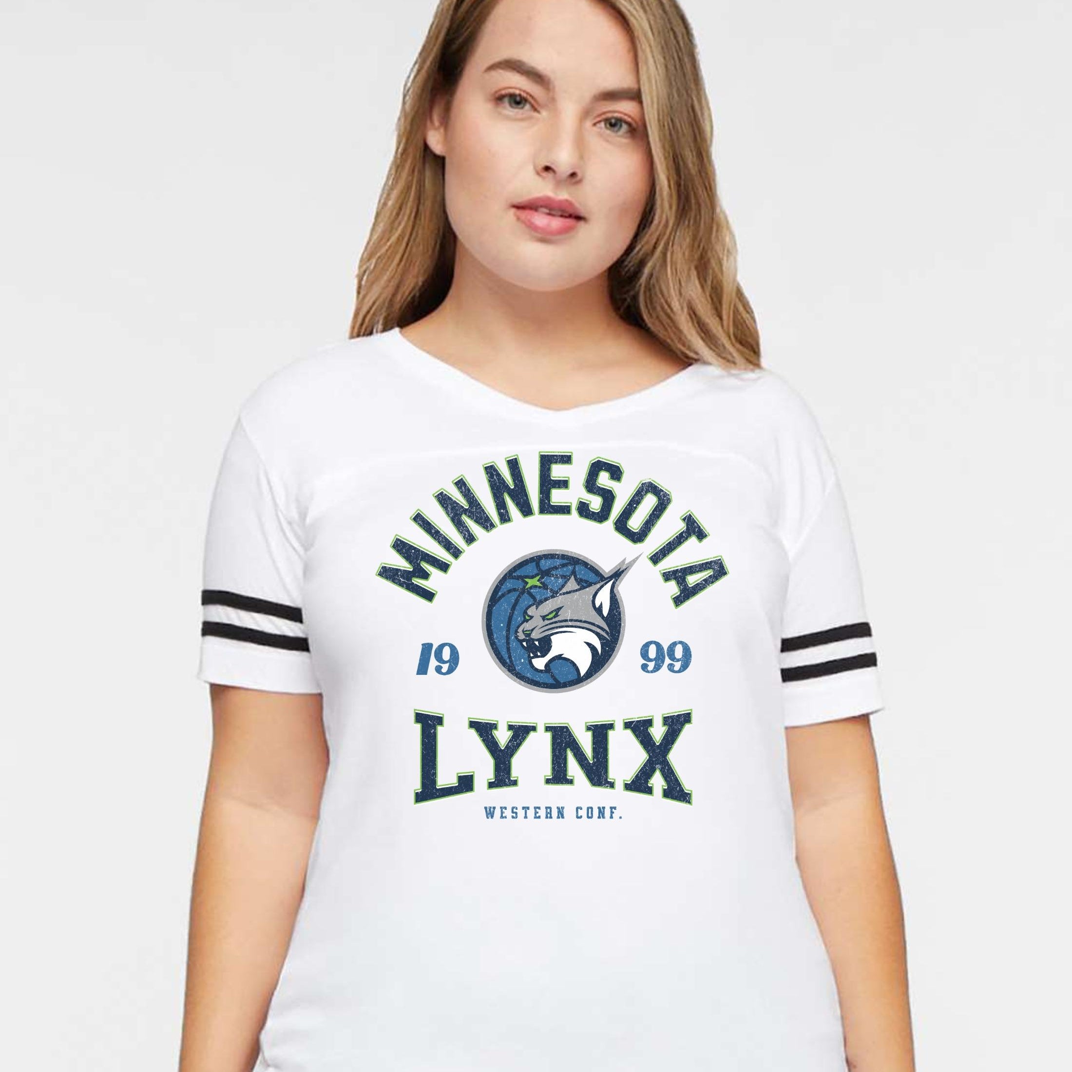 Minnesota Lynx Vintage Hoops Women's V-Neck Tee