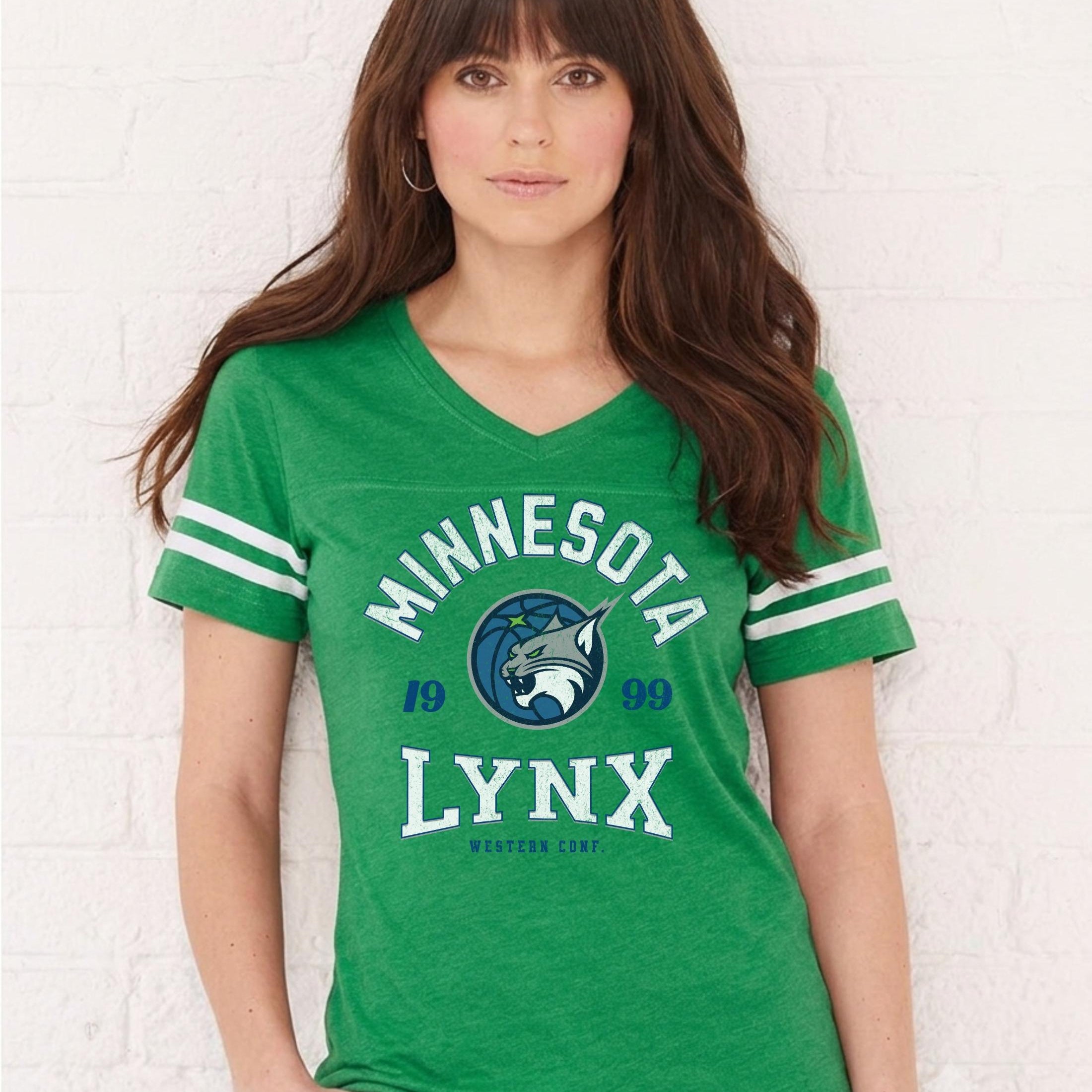 Minnesota Lynx Vintage Hoops Women's V-Neck Tee