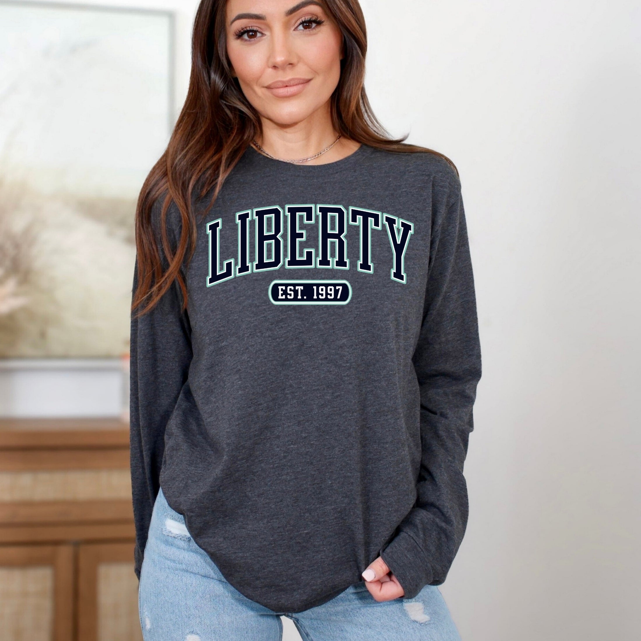 New York Liberty Courtside Classic Long Sleeve T-Shirt