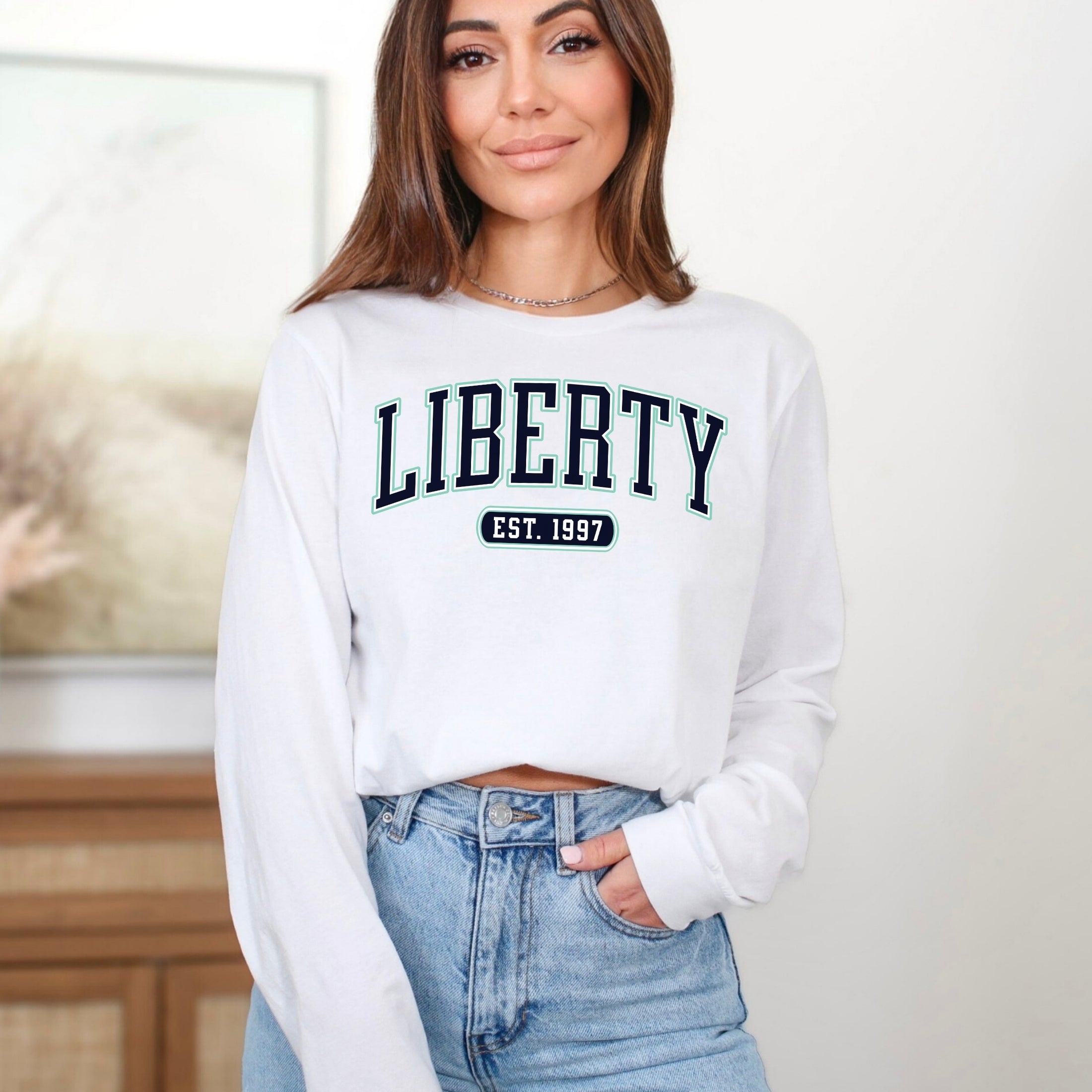 New York Liberty Courtside Classic Long Sleeve T-Shirt