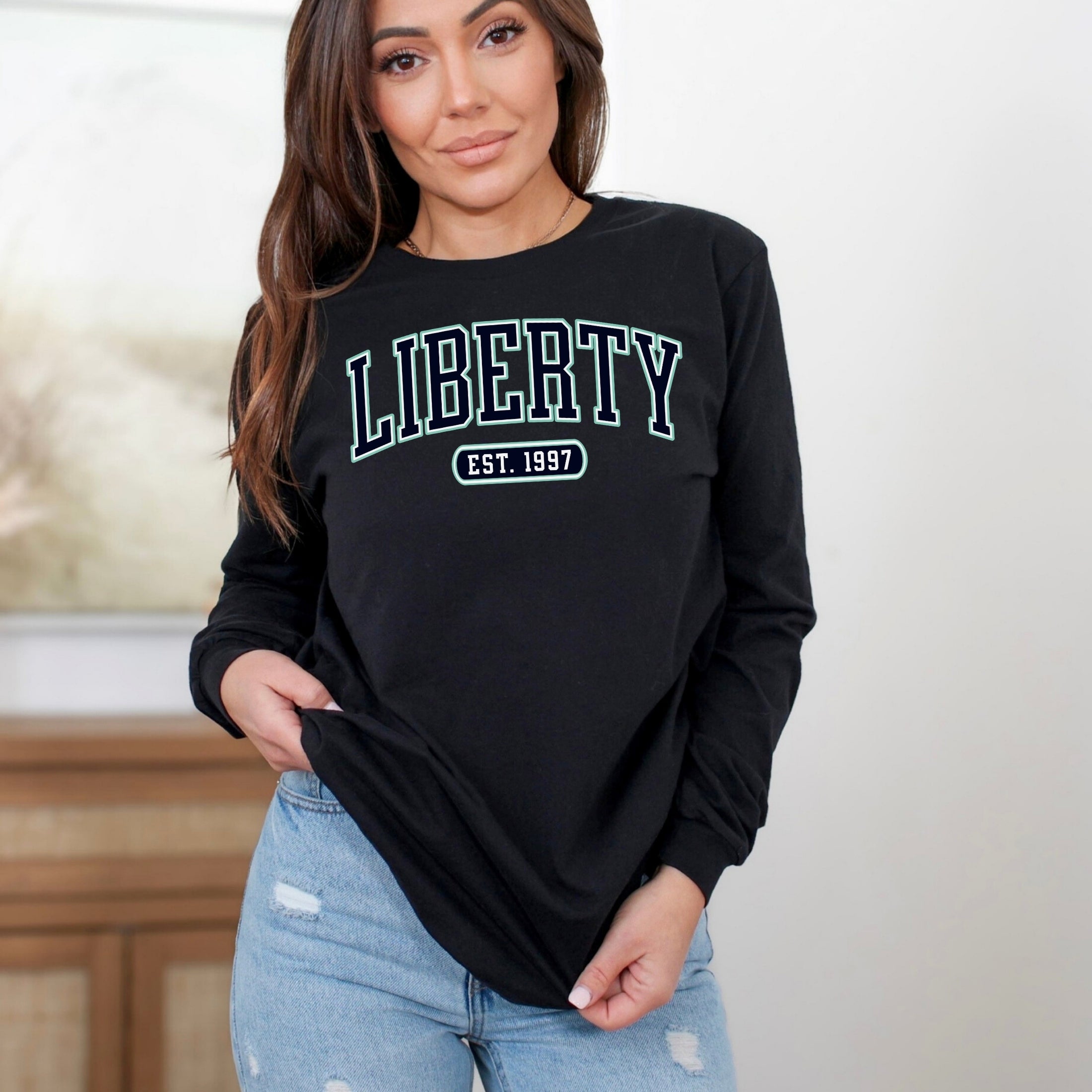 New York Liberty Courtside Classic Long Sleeve T-Shirt