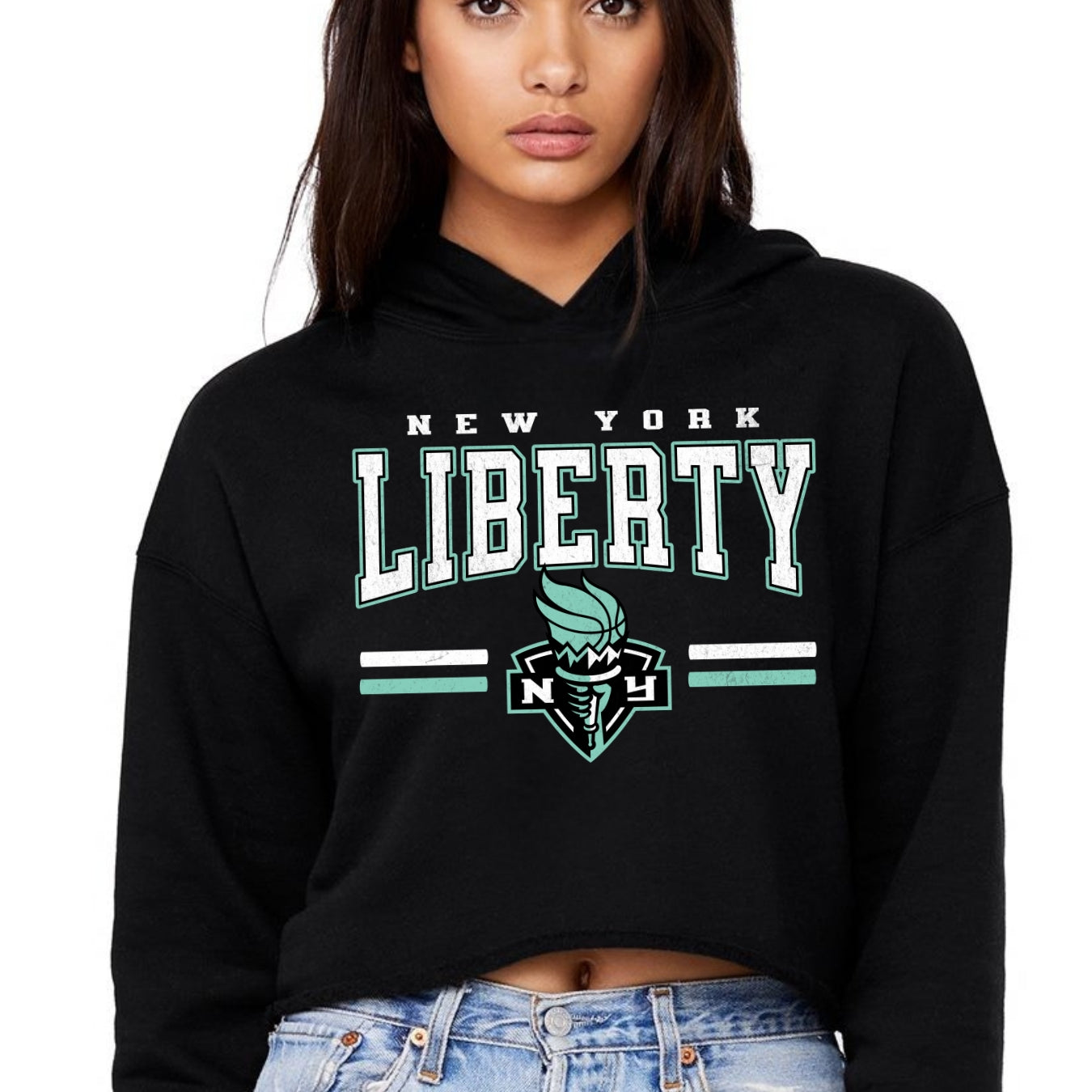 New York Liberty Legacy Women's Cropped Fleece Hoodie