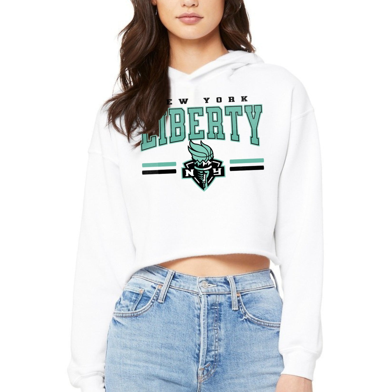New York Liberty Legacy Women's Cropped Fleece Hoodie